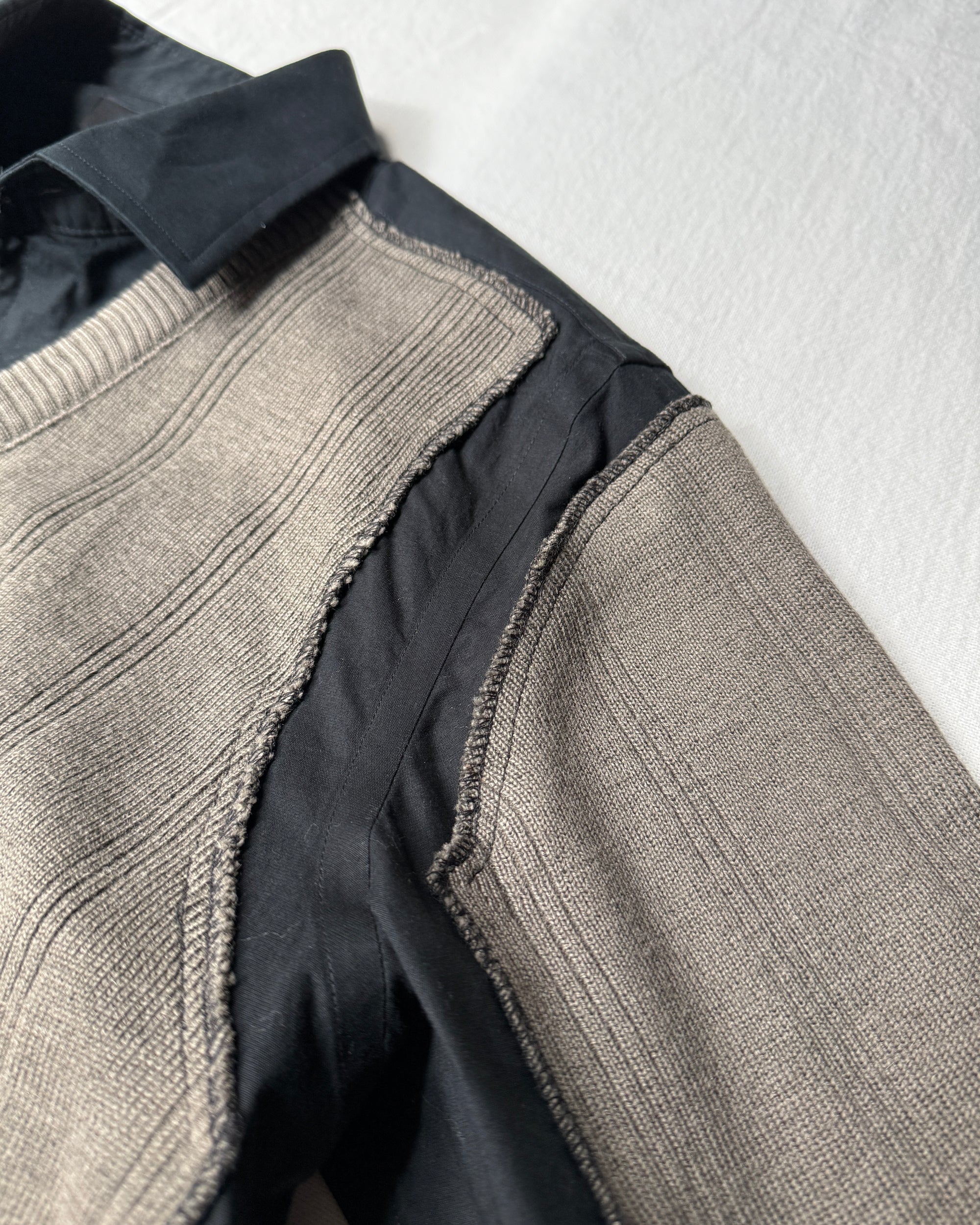 ID-25-025-F / fake layered military top【A】