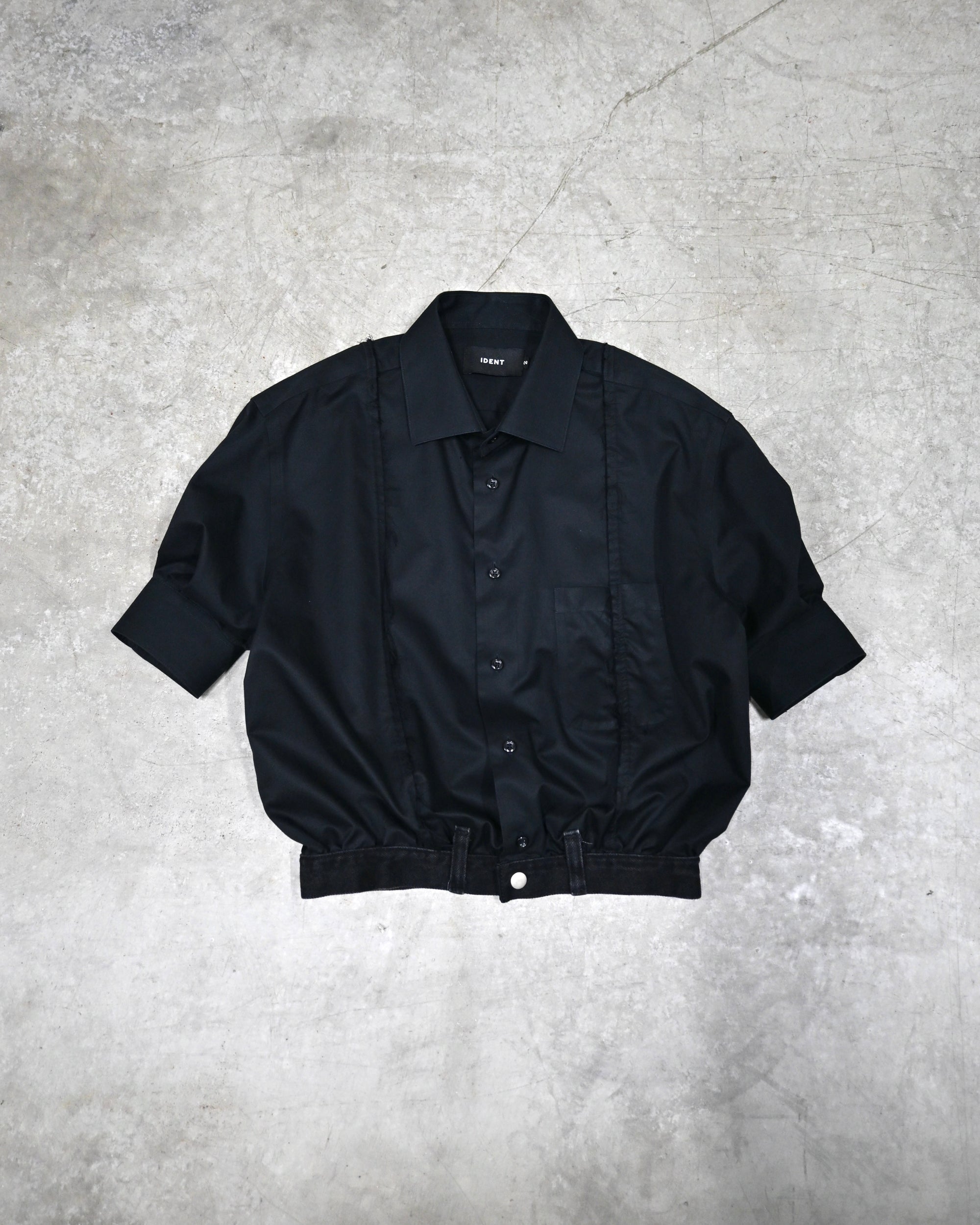 ID26-036-L / denim waist short sleeve shirt【A】