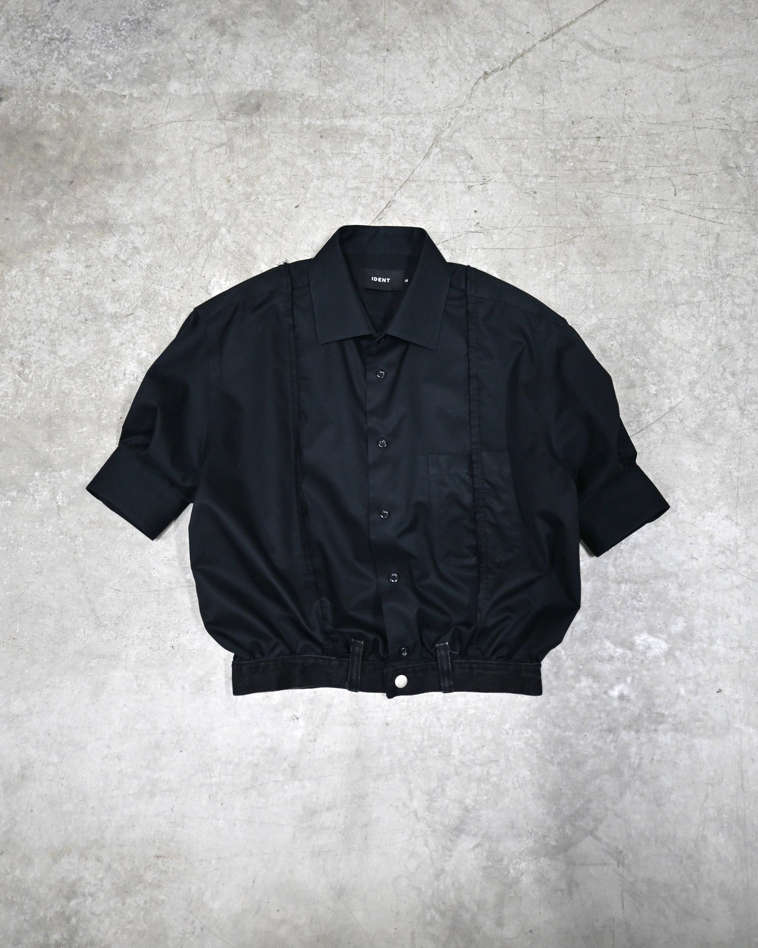 ID26-036-L / denim waist short sleeve shirt【A】