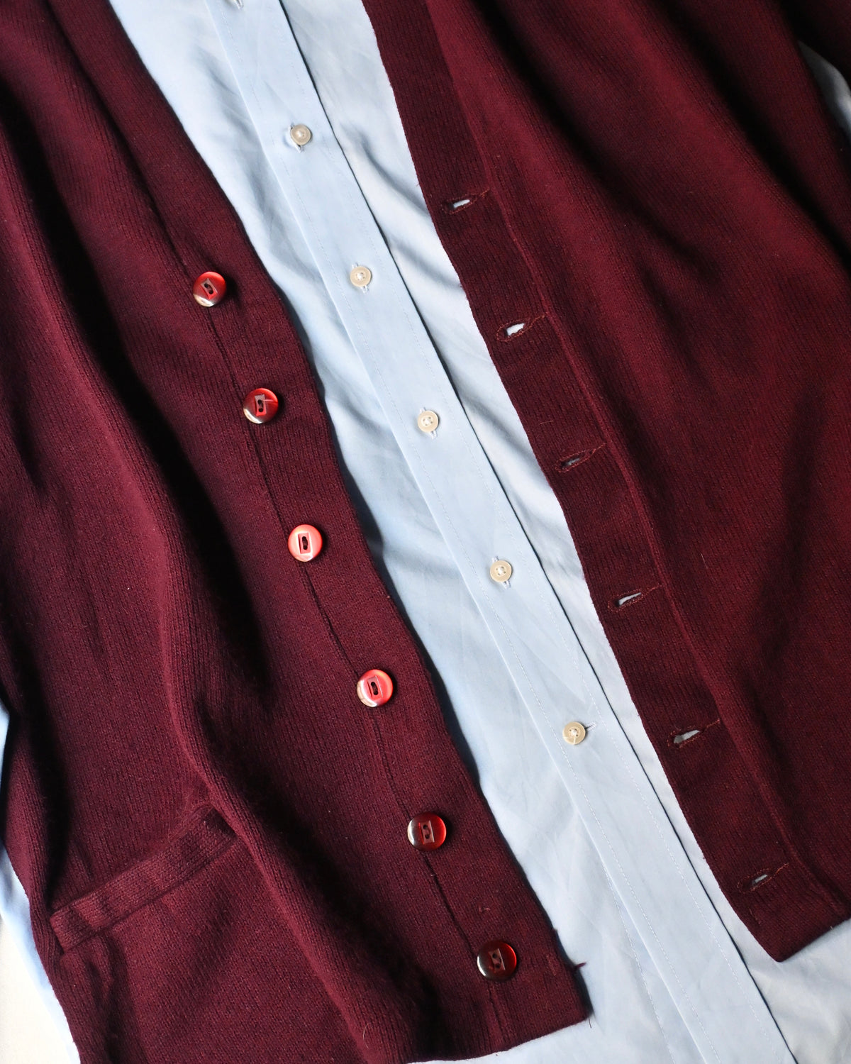 ID26-048-01-F / fake layered cardigan 【A】