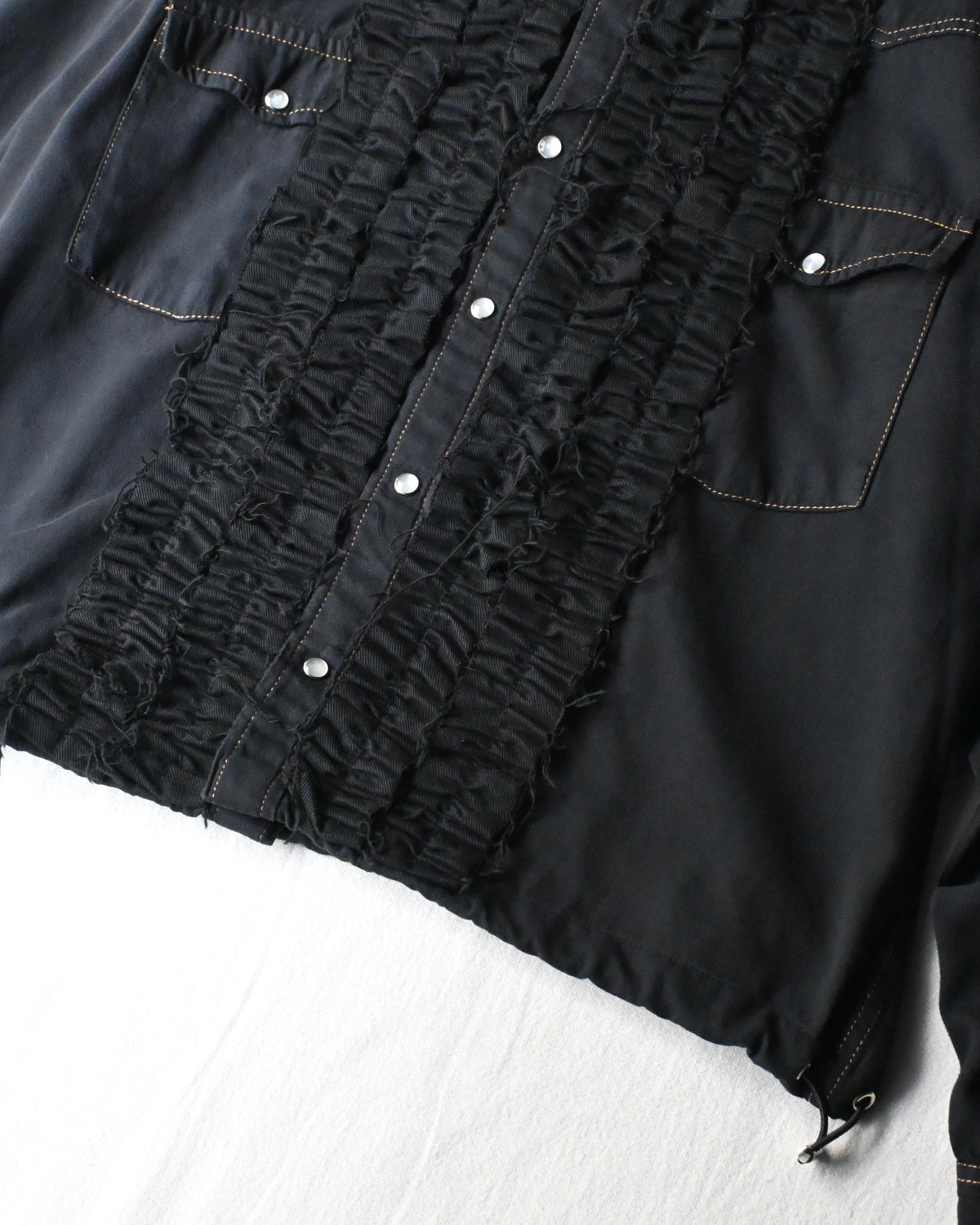 ID26-014-07-F / denim frill shirt【C】
