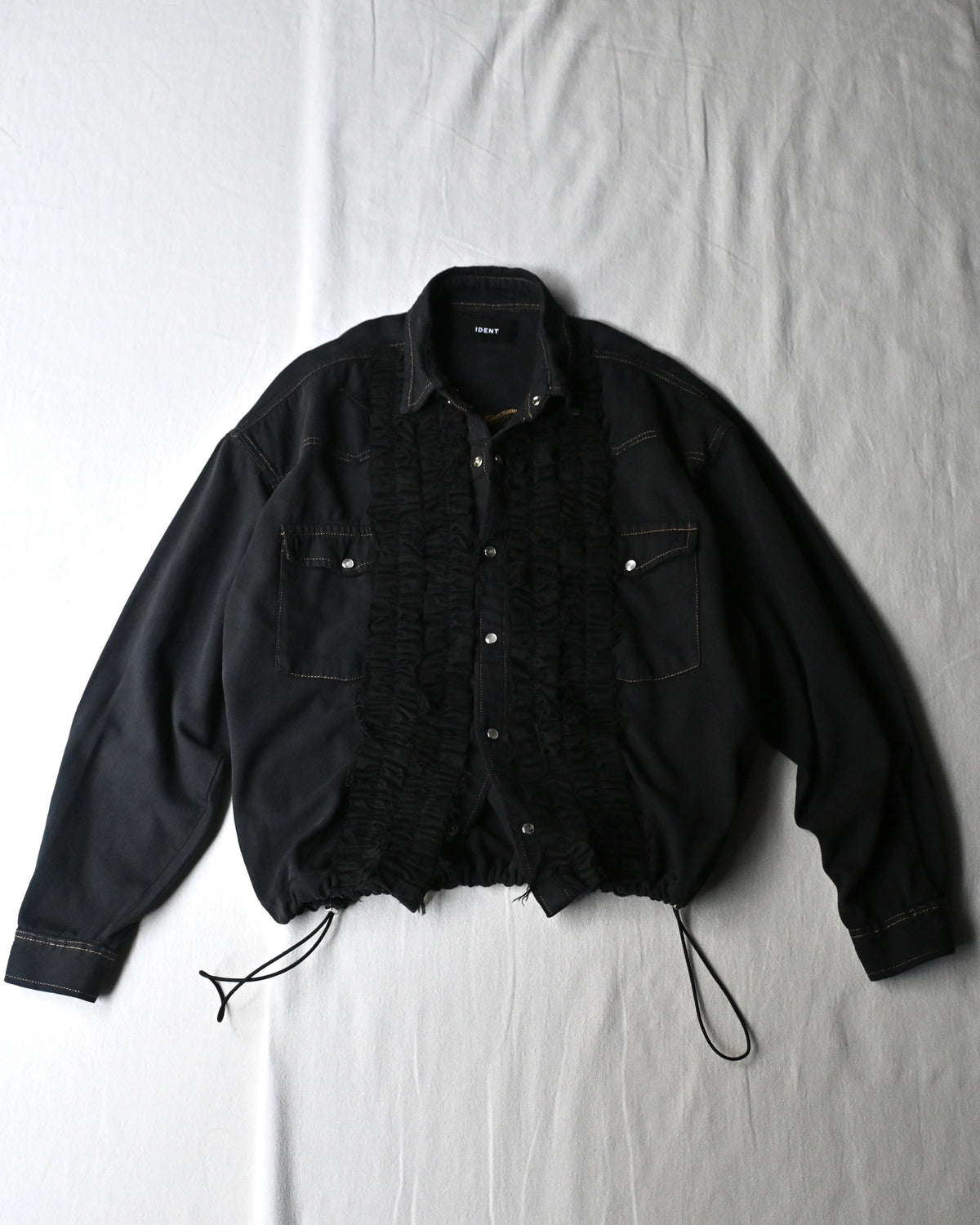 ID26-014-07-F / denim frill shirt【C】