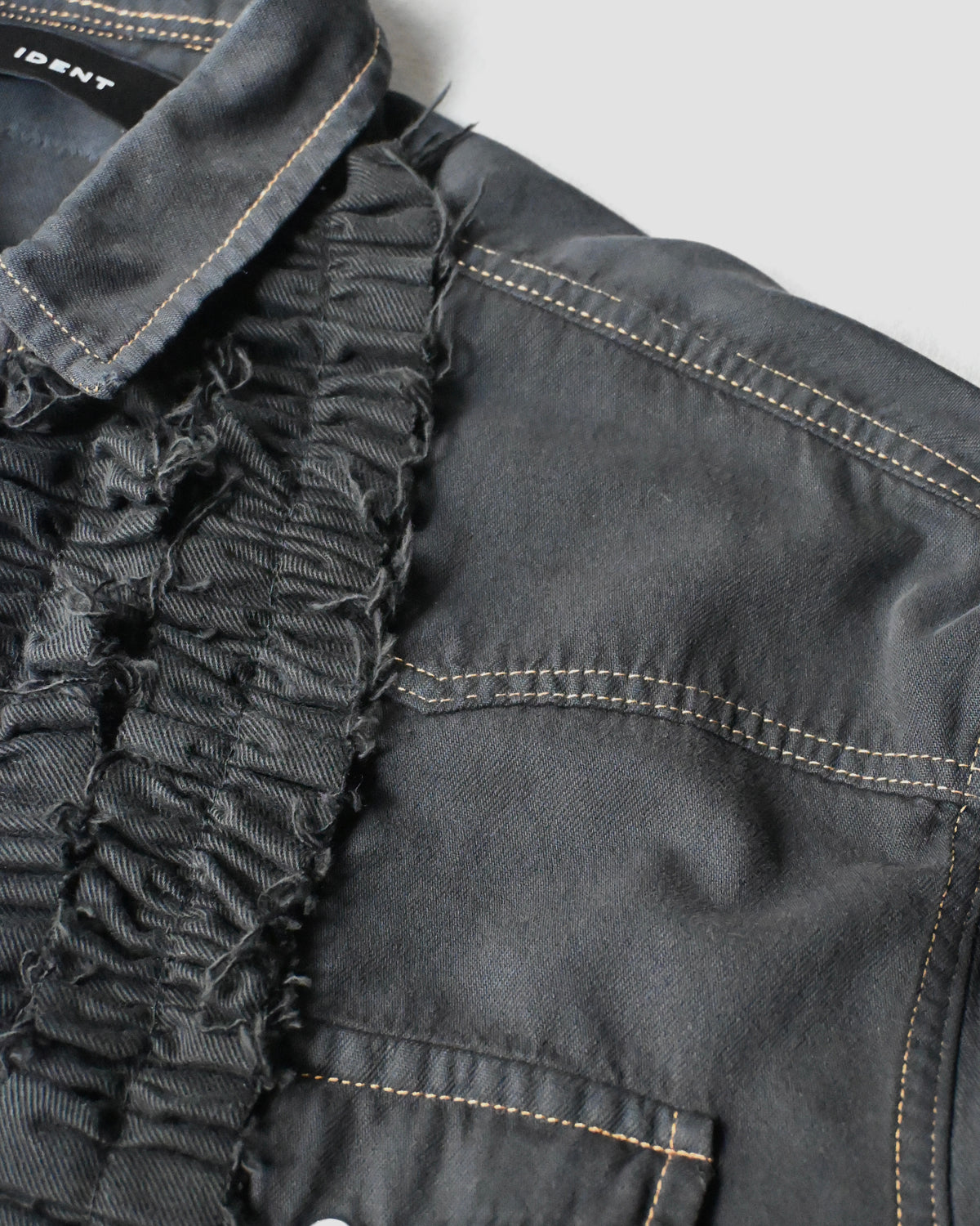 ID26-014-07-F / denim frill shirt【C】