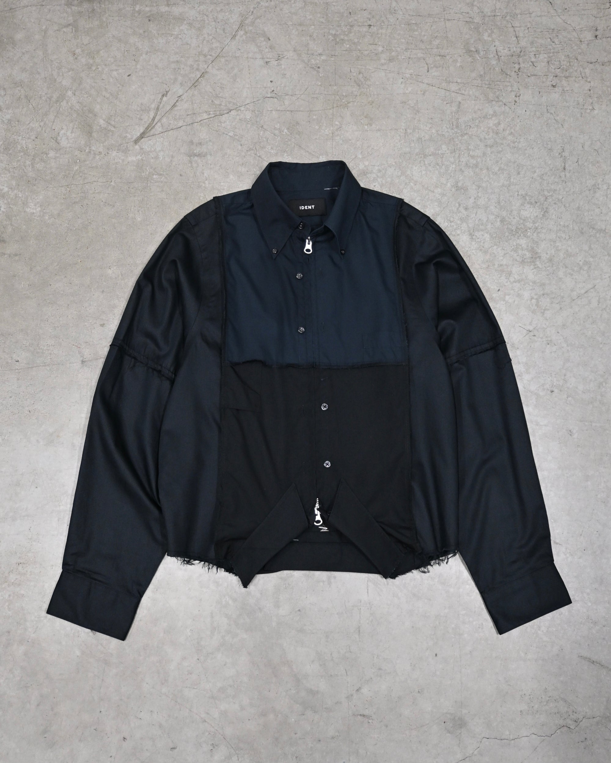 ID26-019-02-F / mirrored zip shirt【A】
