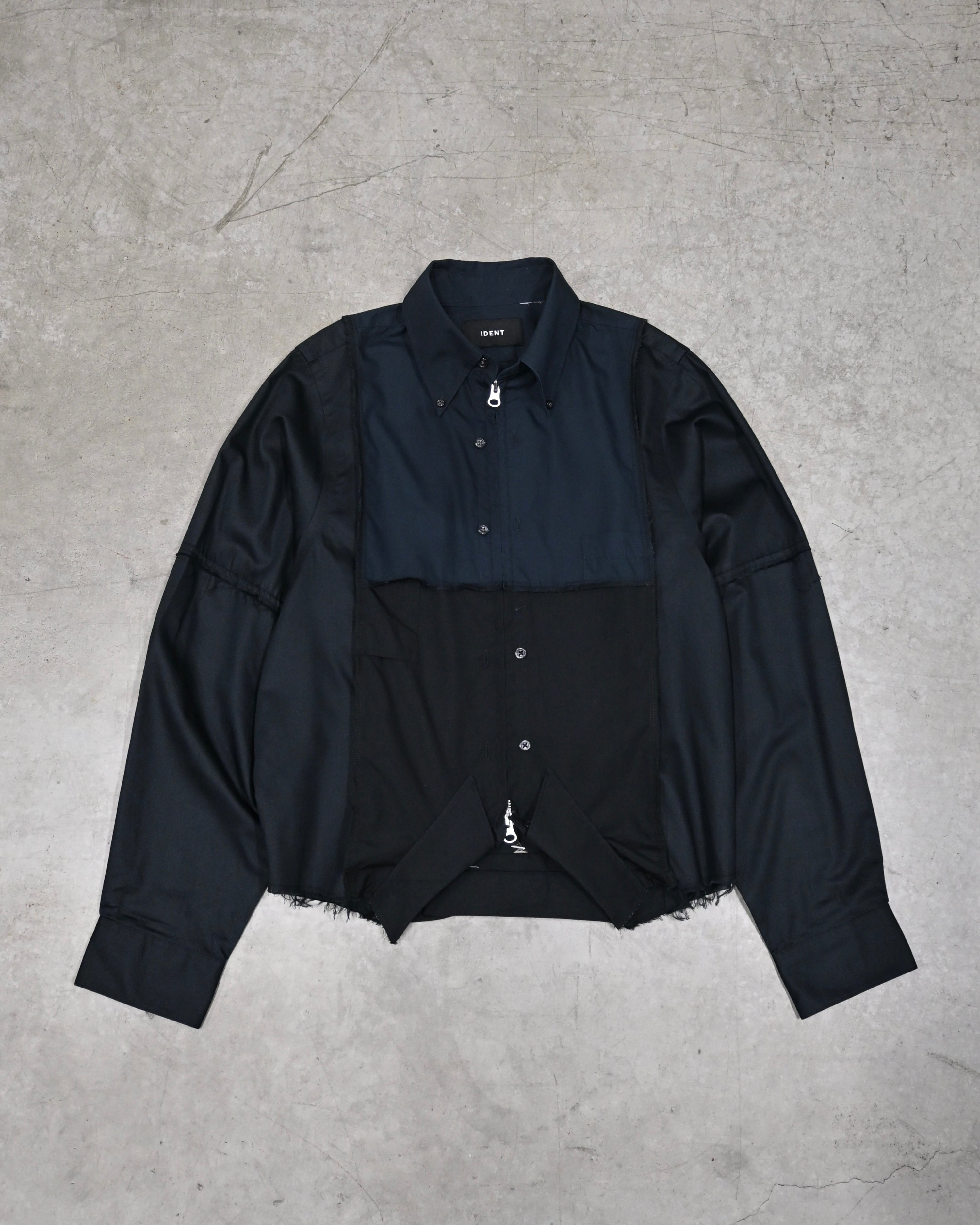 ID26-019-02-F / mirrored zip shirt【A】