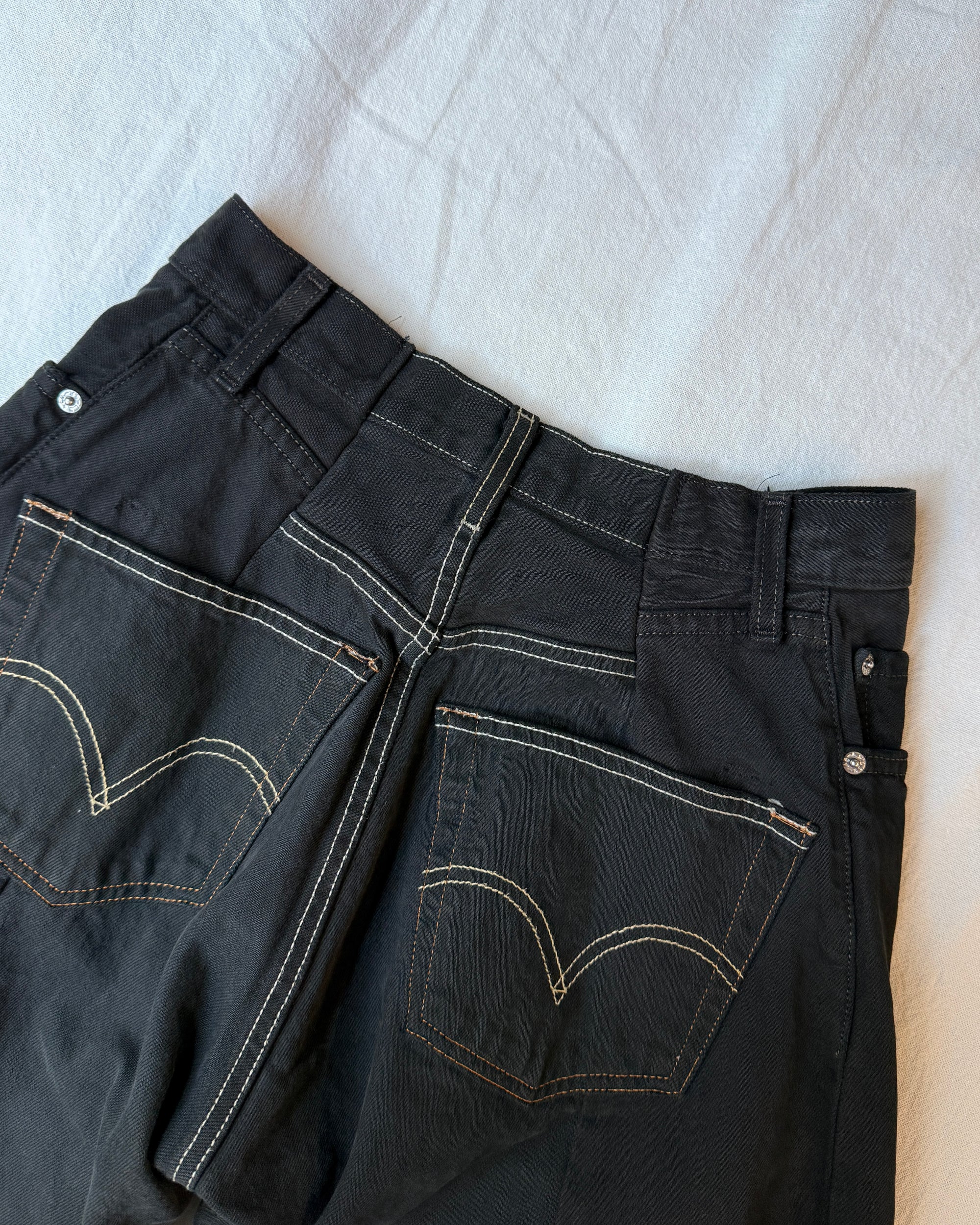 ID-005-XS / curve buggy denim over dyed【A】