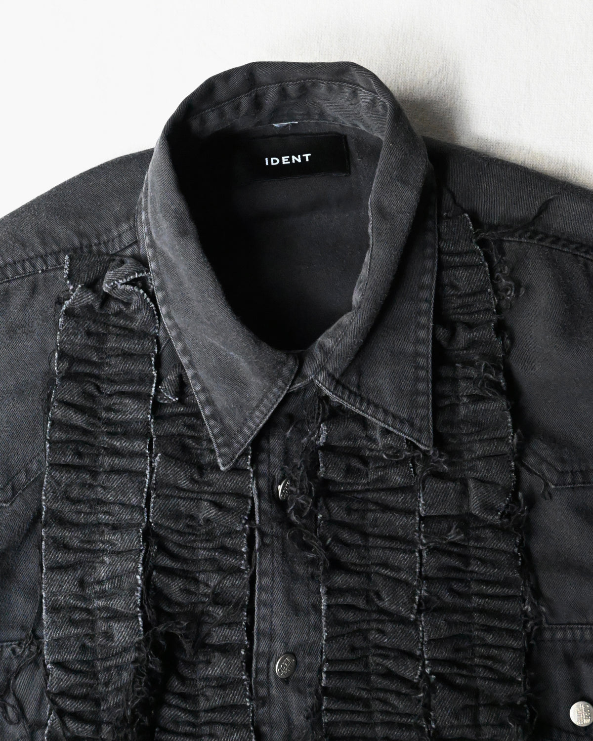ID26-014-07-F / denim frill shirt【B】