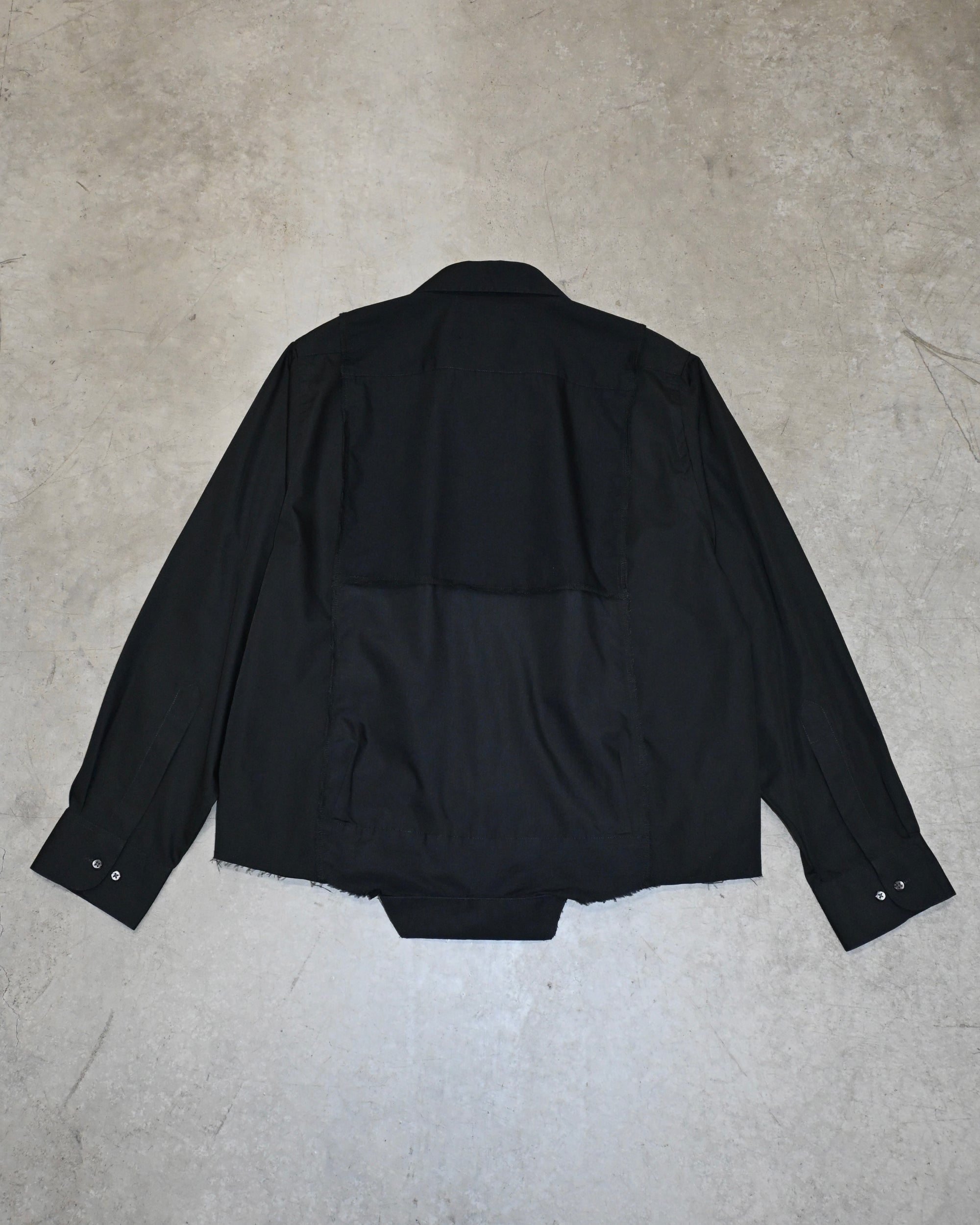 ID26-019-02-F / mirrored zip shirt 【C】