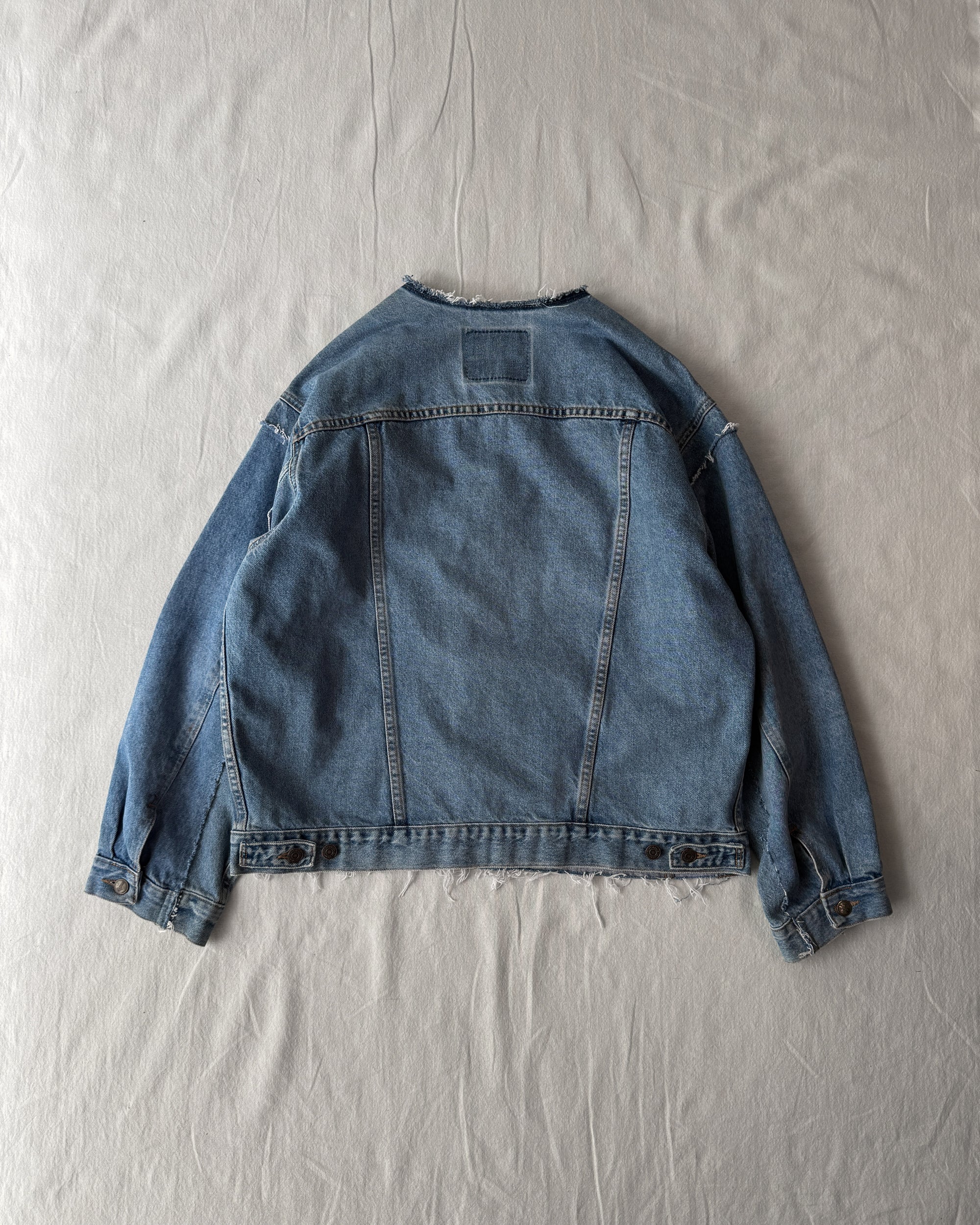 ID26-007-01-F / fake layered denim jacket【B】