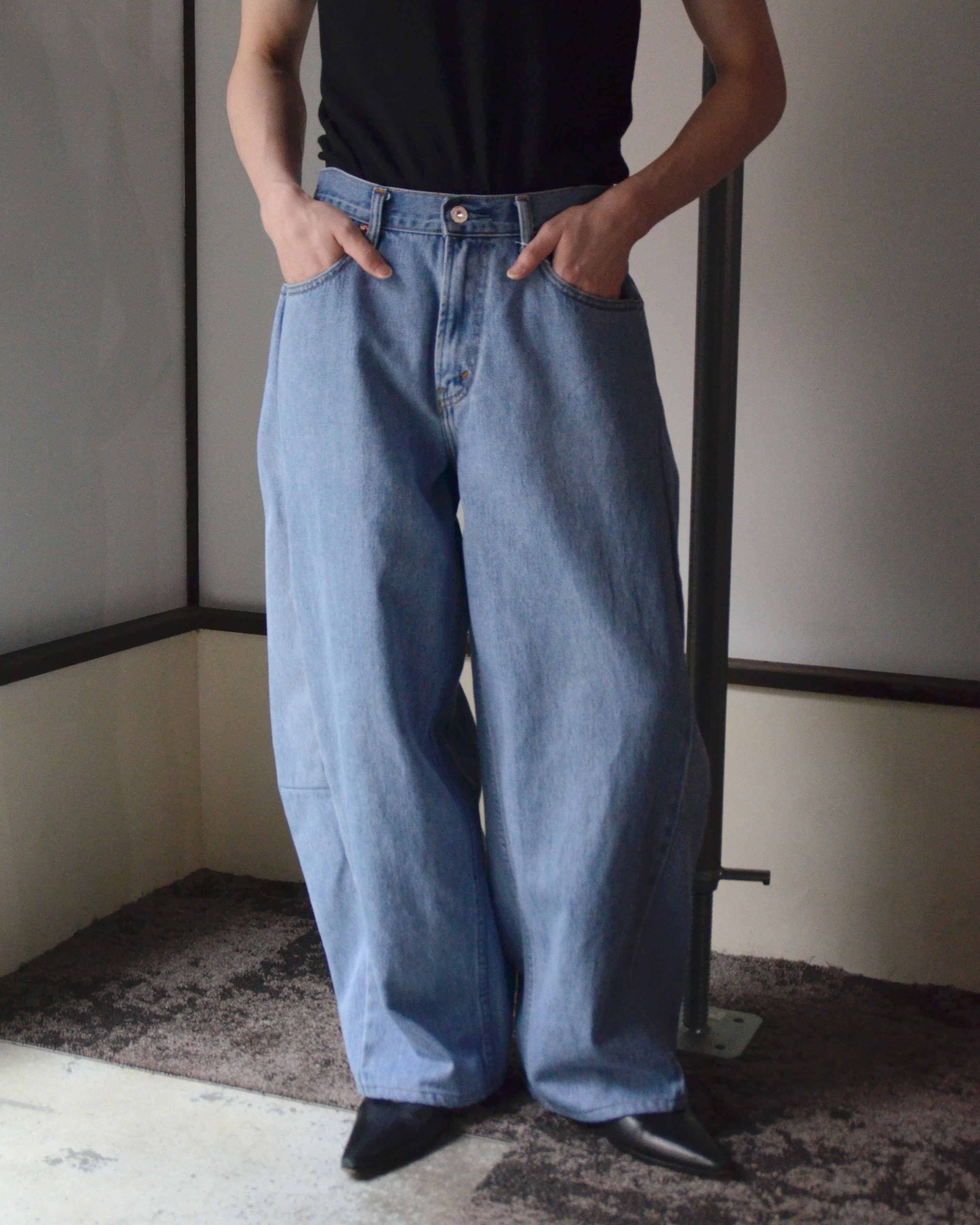 RE-010-18 / curve buggy denim【D】