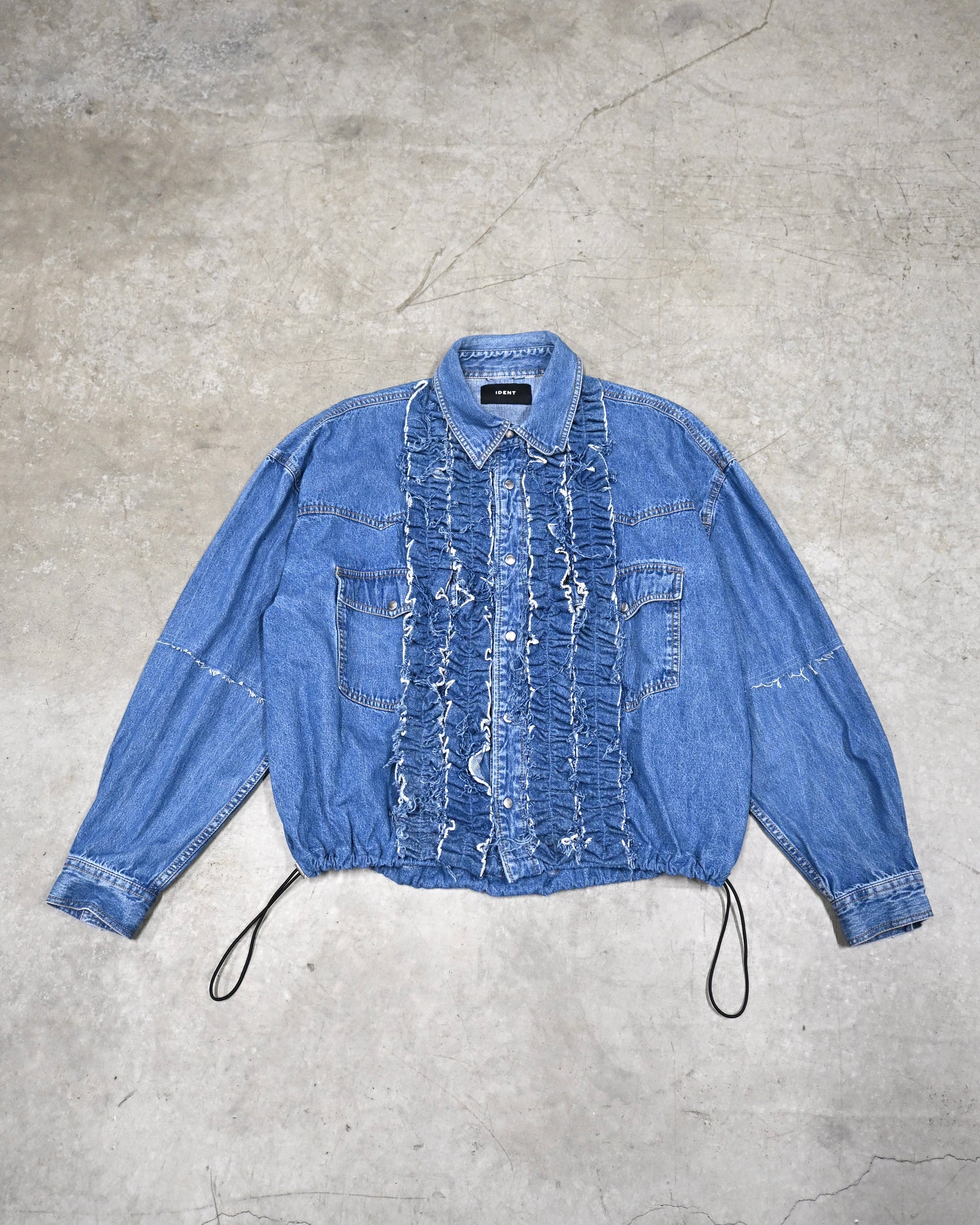 ID26-014-04-F / denim frill shirt 【A】