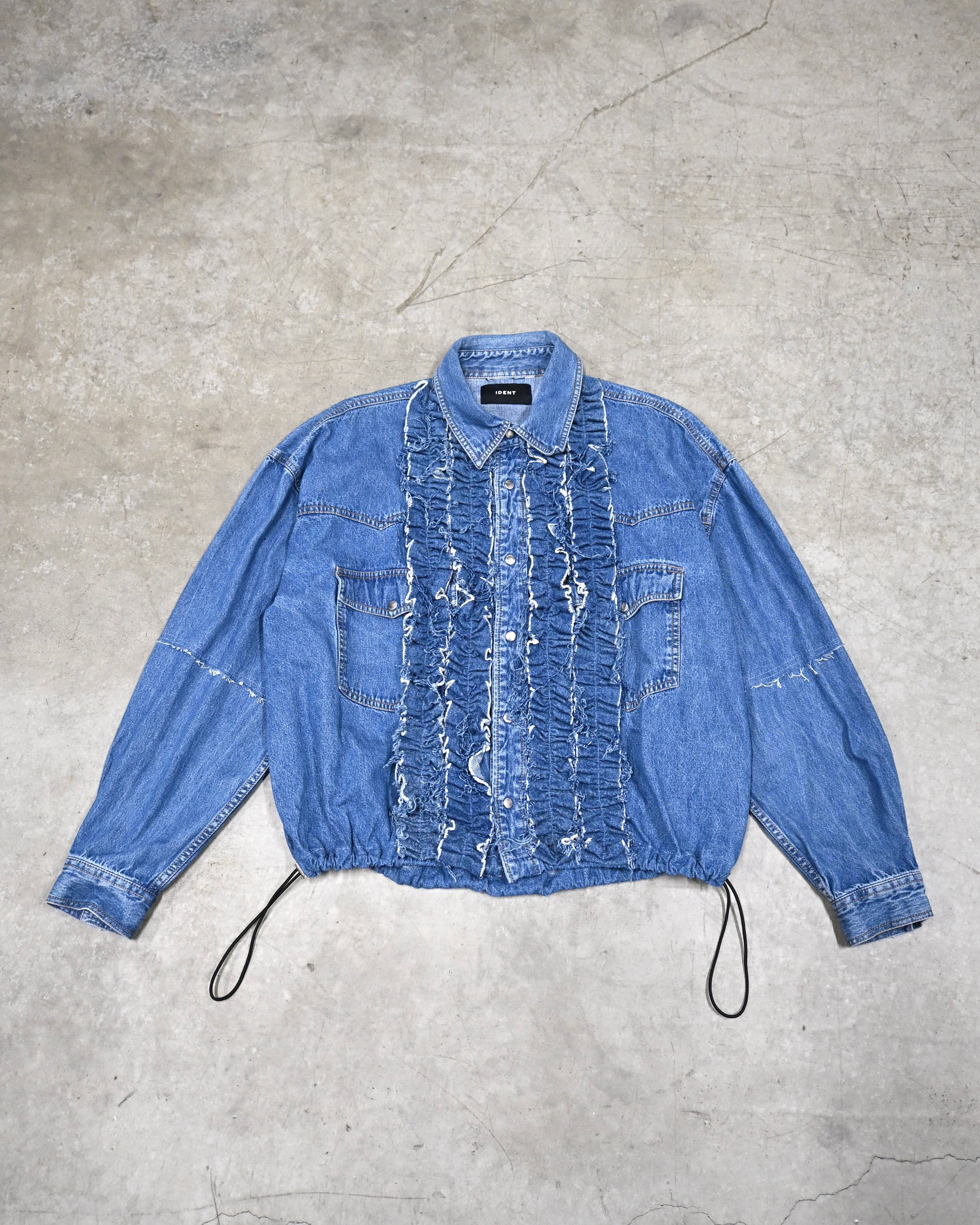 ID26-014-04-F / denim frill shirt 【A】