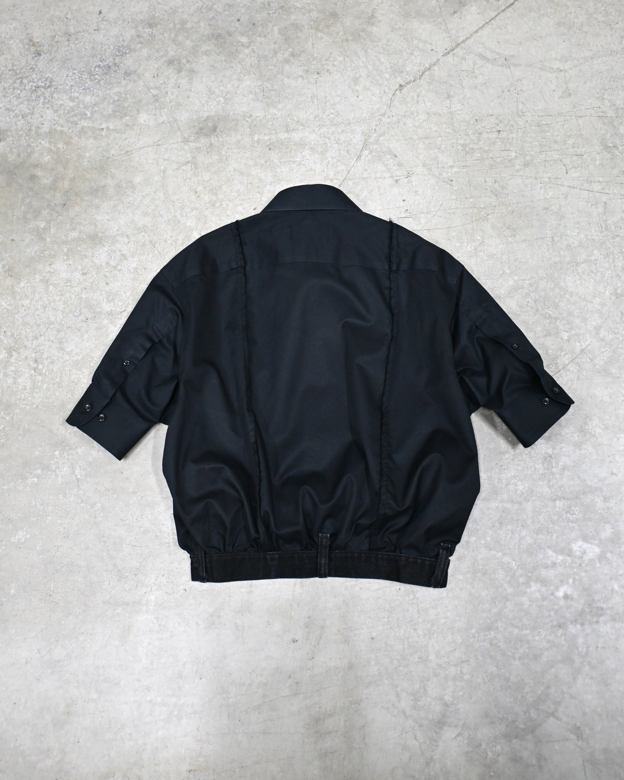ID26-036-L / denim waist short sleeve shirt【A】