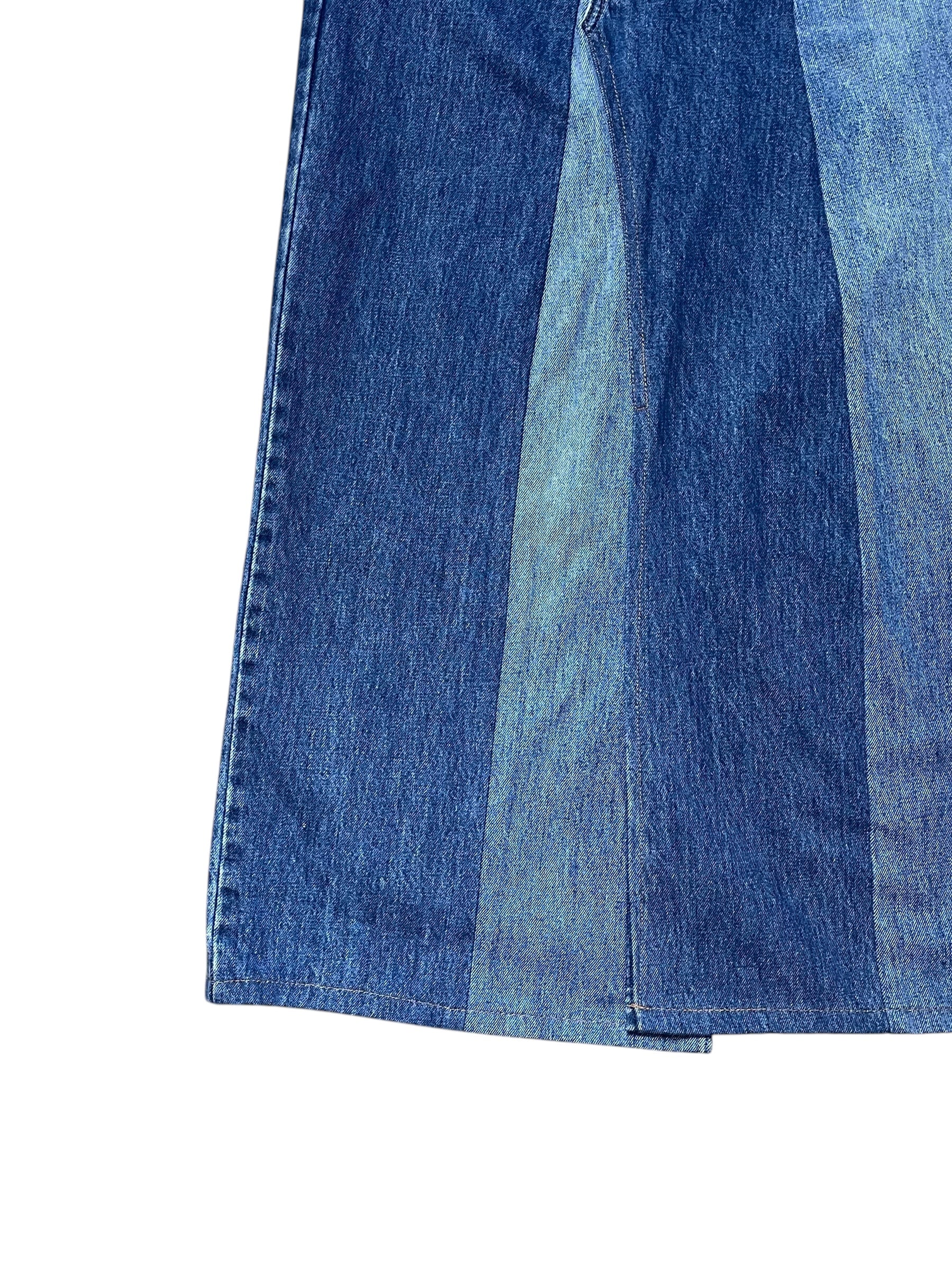 RE-028/asymmetry denim skirt【B】