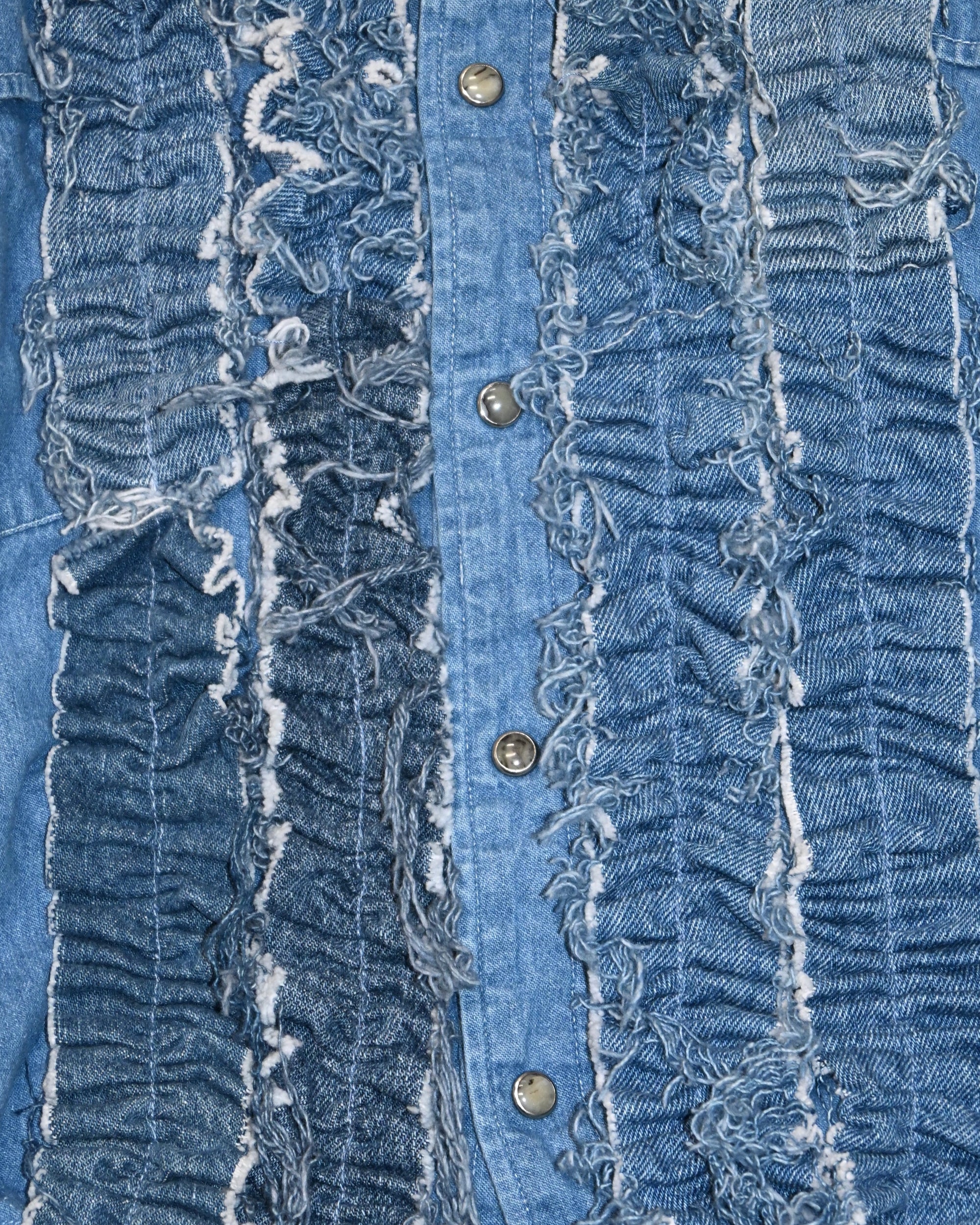 ID26-014-03-F / denim frill shirt 【B】