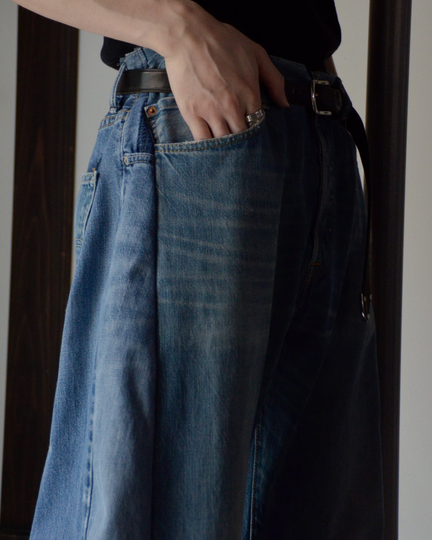 RE-010-18 / curve buggy denim【F】