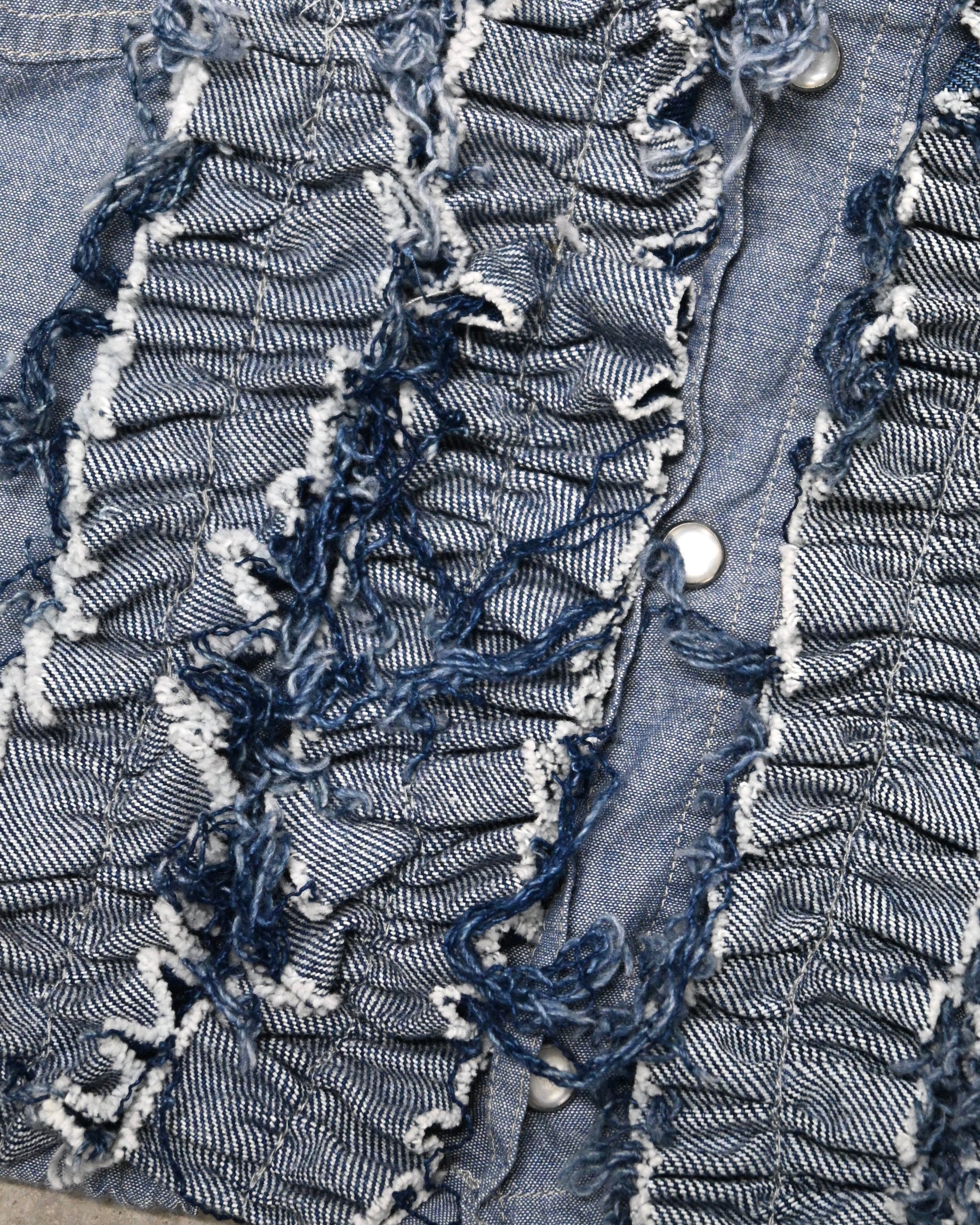 ID26-014-04–F / denim frill shirt【C】