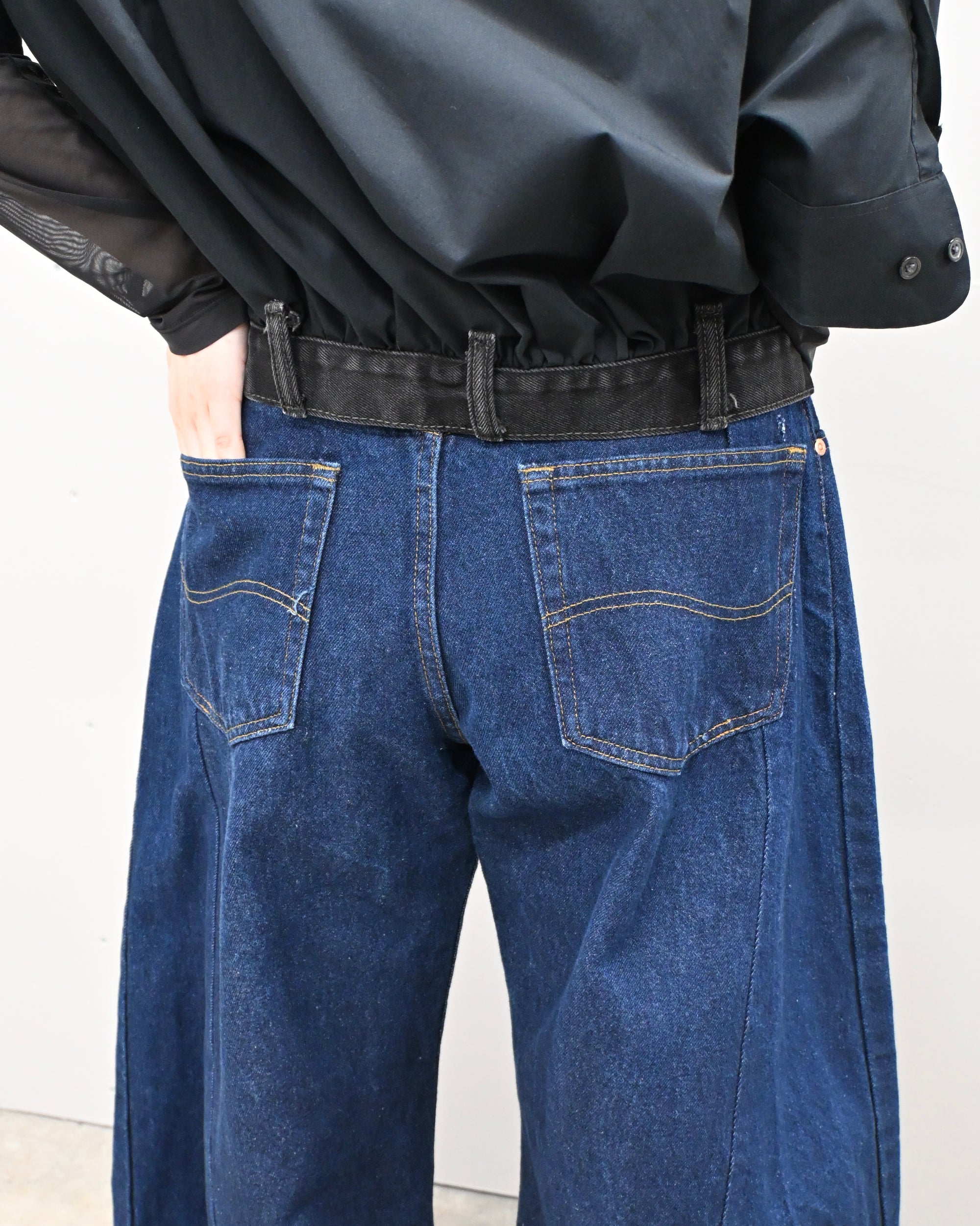 ID-001-14-L / curve buggy denim 【A】