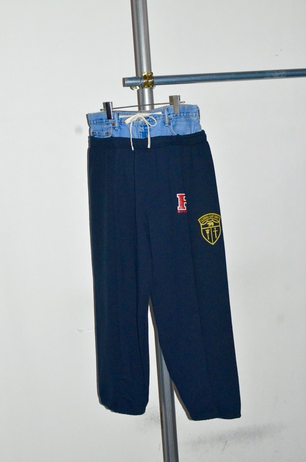 ID26-003-F / docking double waist sweat pant【A】