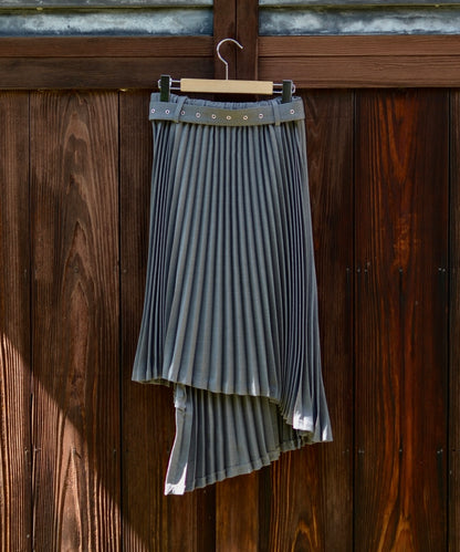 【残り僅か】UE-003 / asymmetry pleats skirt