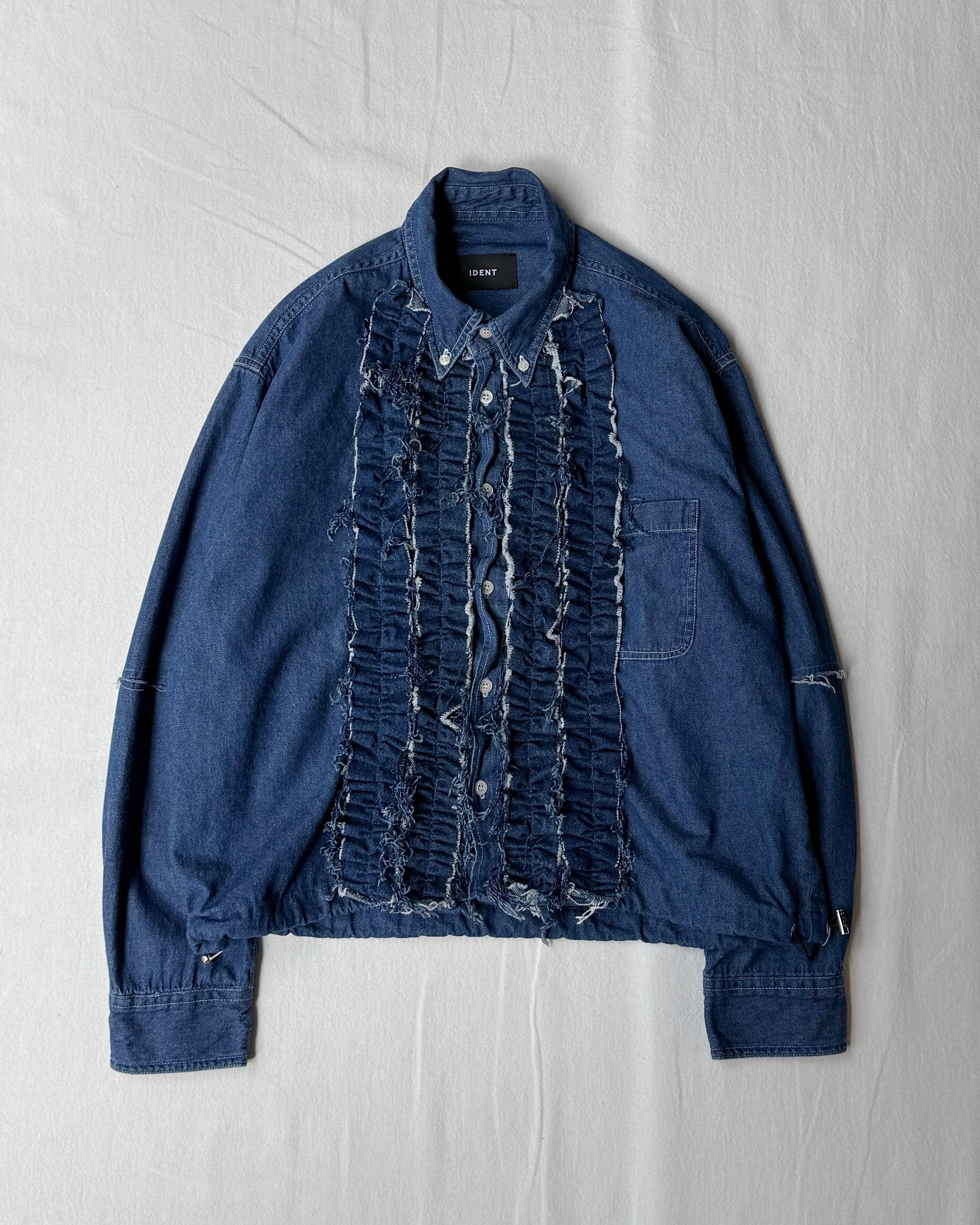 ID25-001-01-F / denim frill shirt【B】