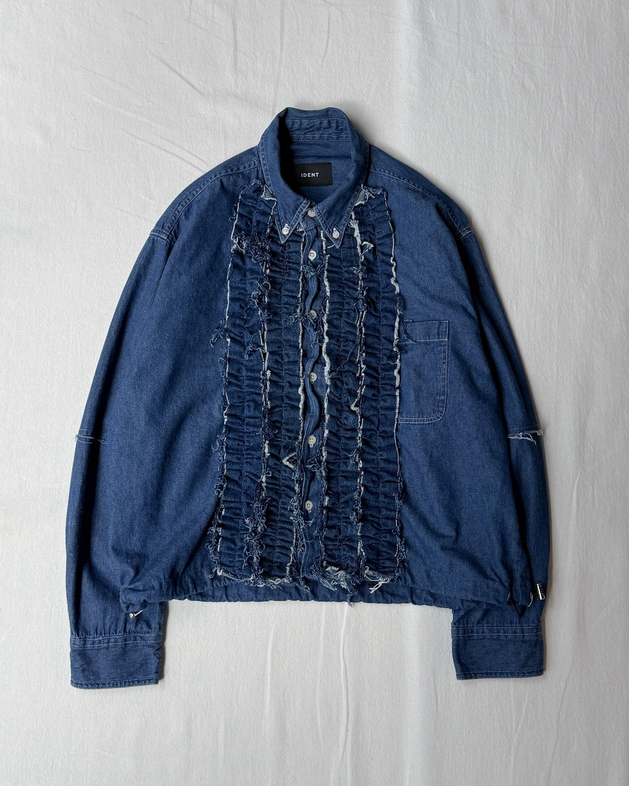 ID25-001-01-F / denim frill shirt【B】