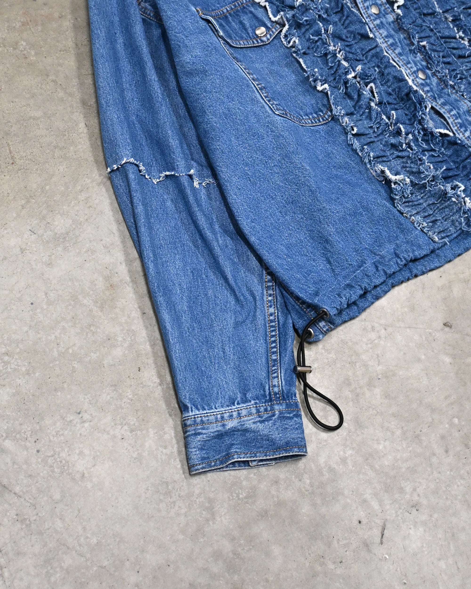 ID26-014-04-F / denim frill shirt 【A】