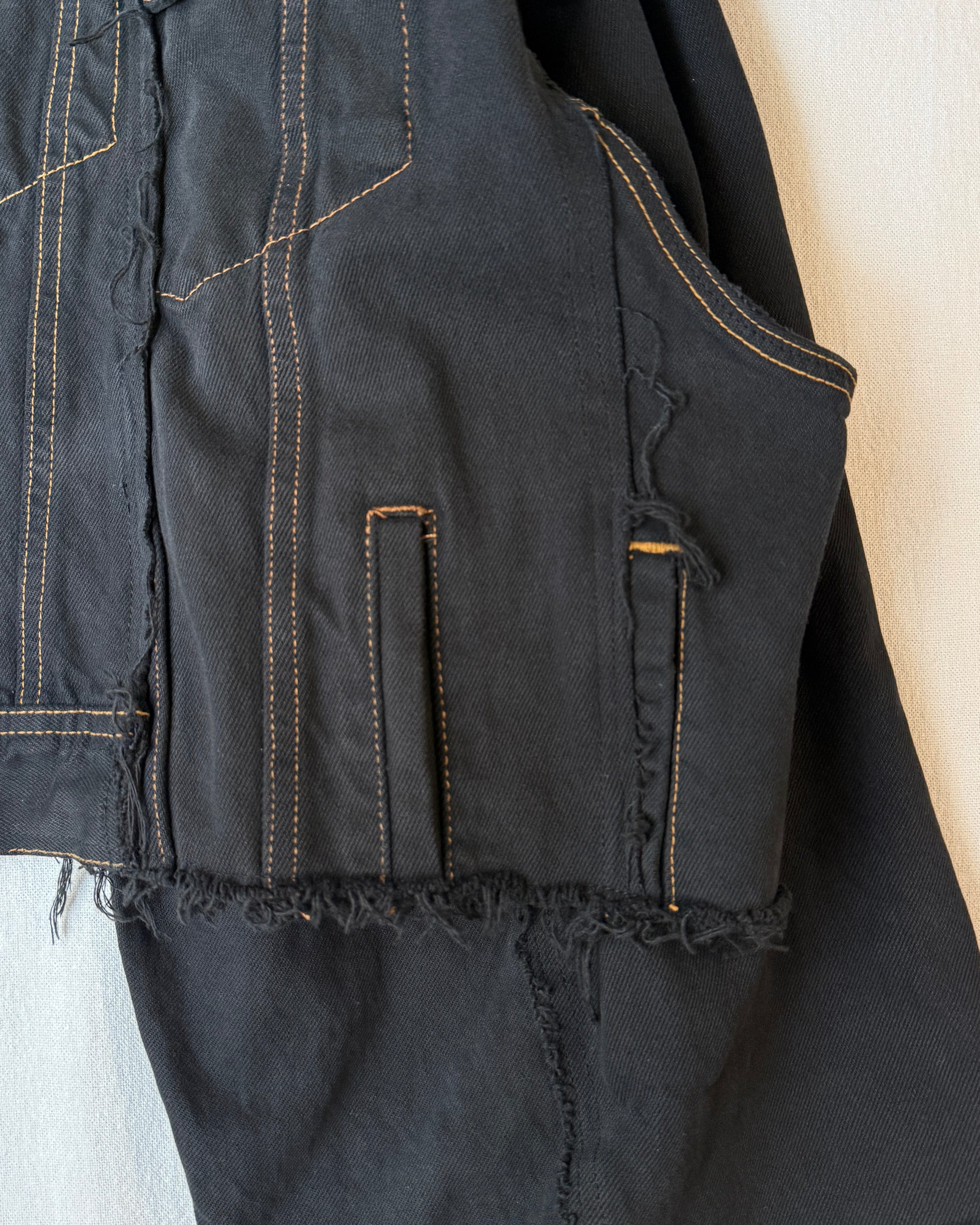 RE-030-F-05 / rebuild kimono denim jacket overdye 【A】