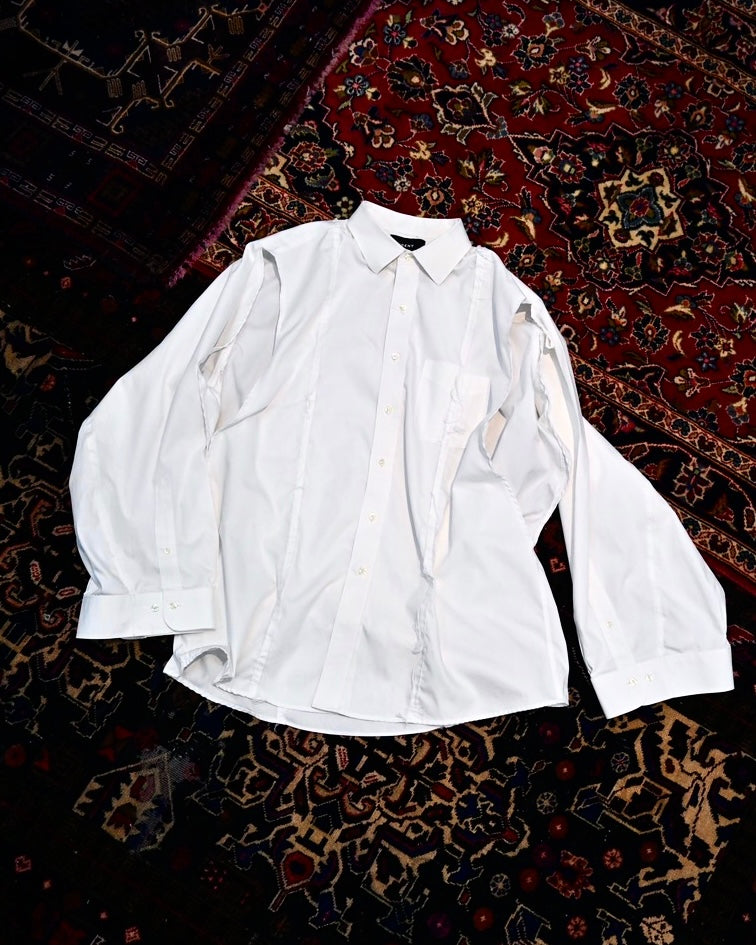 ID26-035-F / slit cape shirt【B】