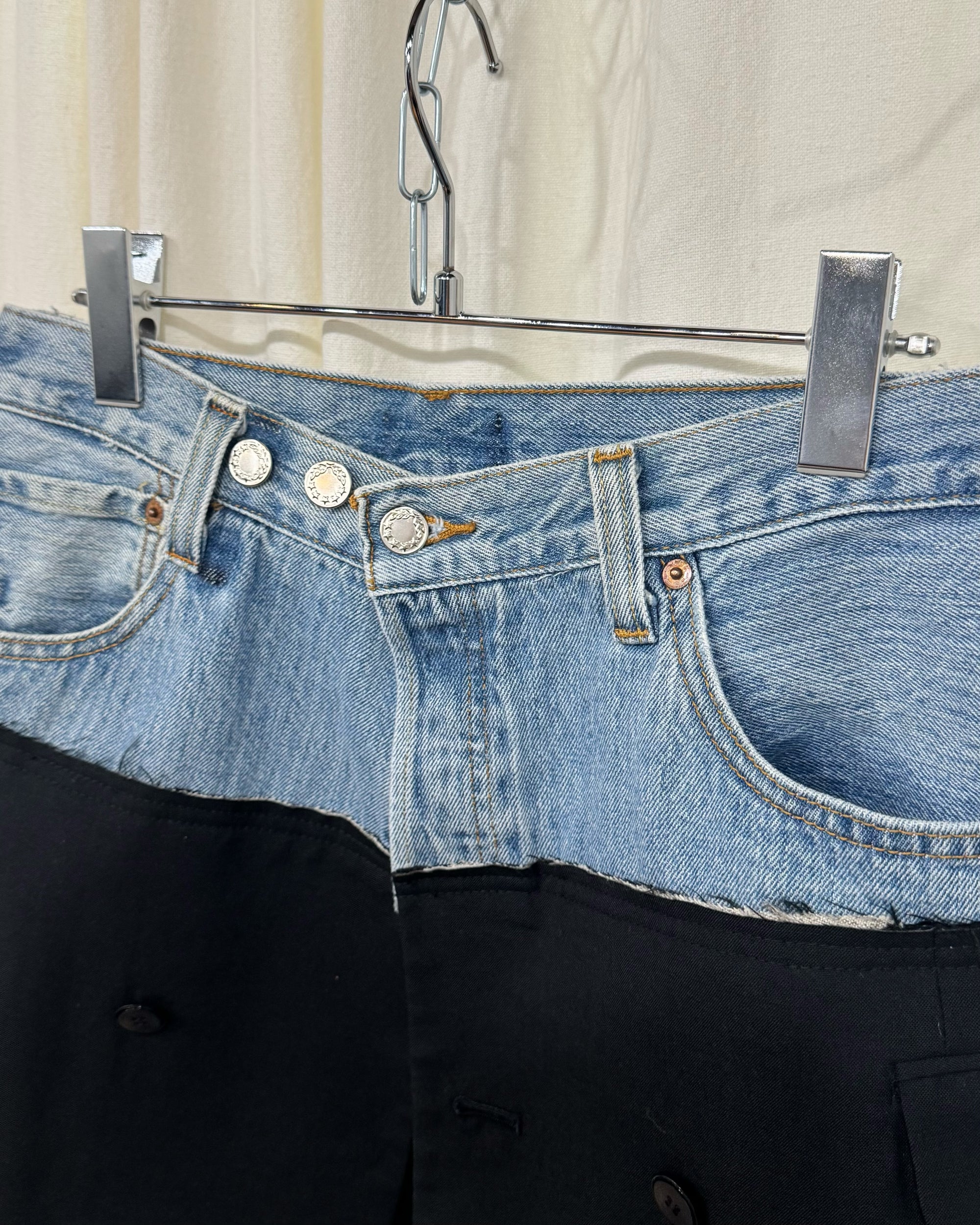 ID26-022-F / fake layered skirt【A】