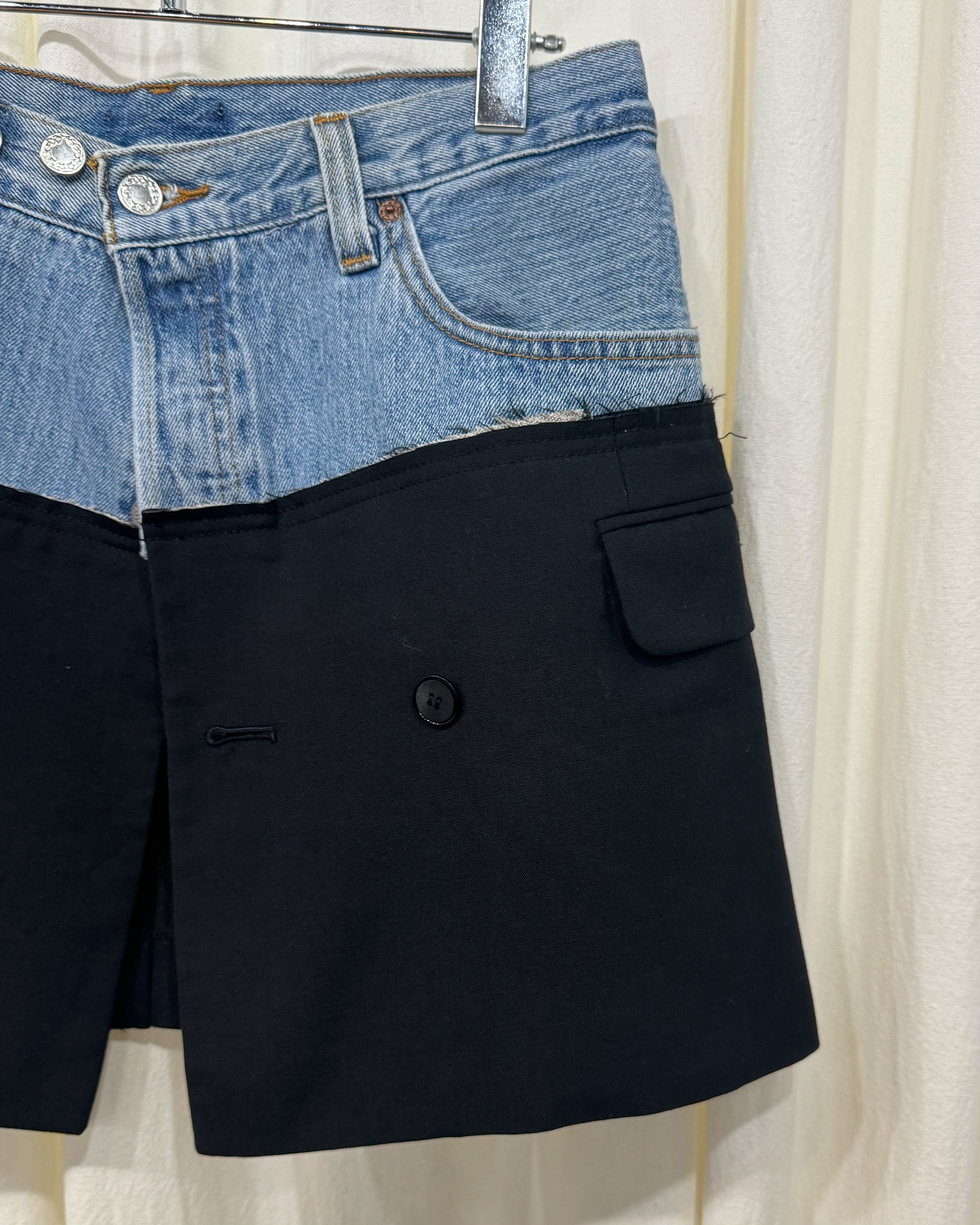 ID26-022-F / fake layered skirt【A】