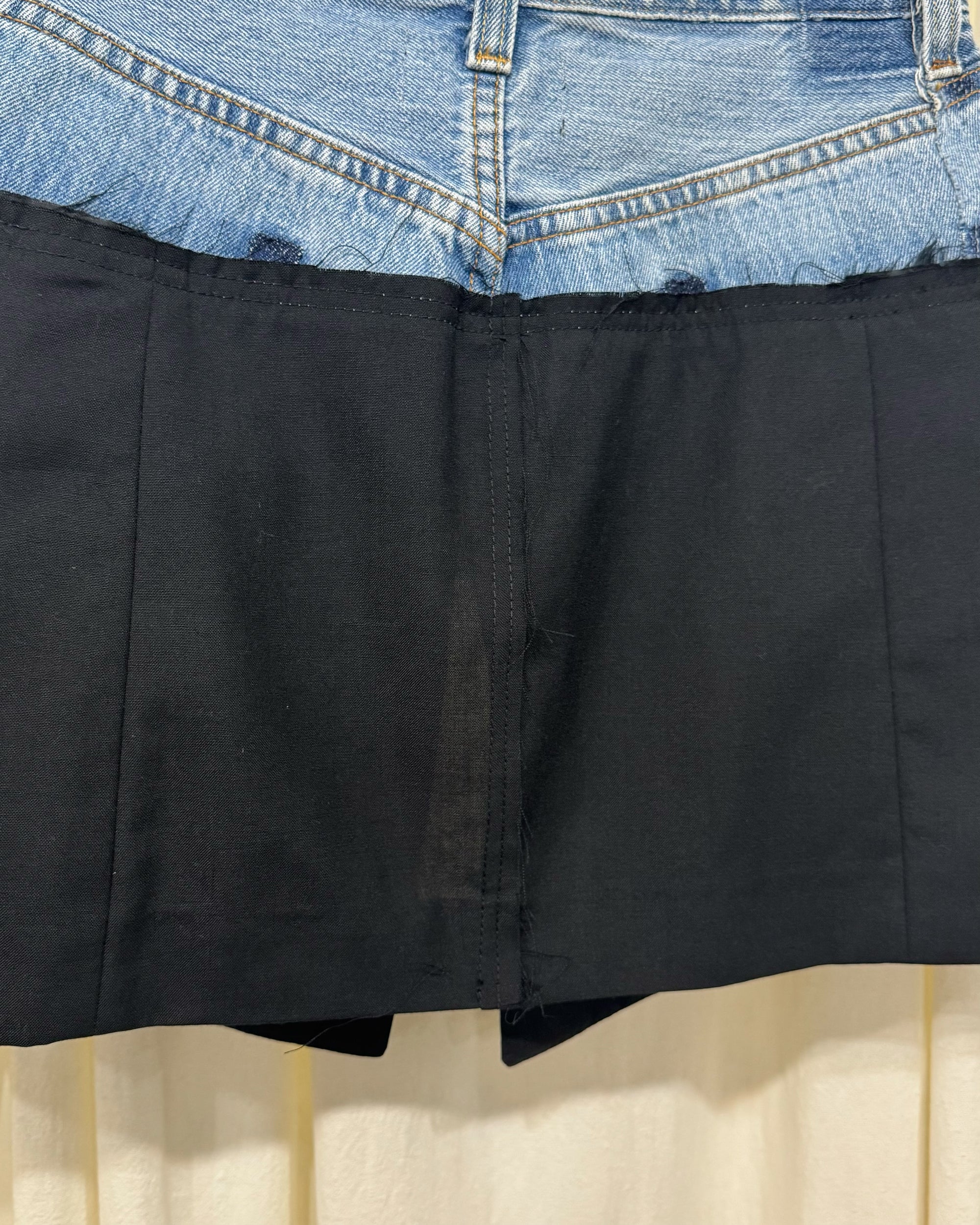 ID26-022-F / fake layered skirt【A】