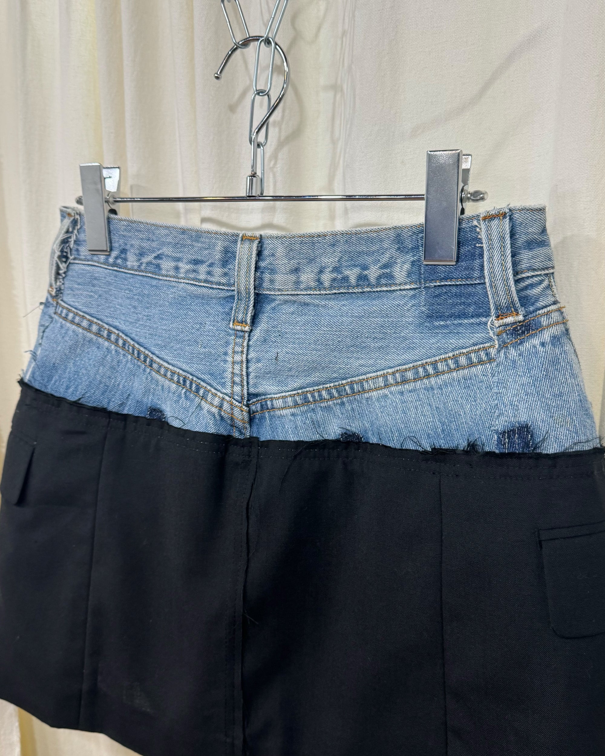ID26-022-F / fake layered skirt【A】