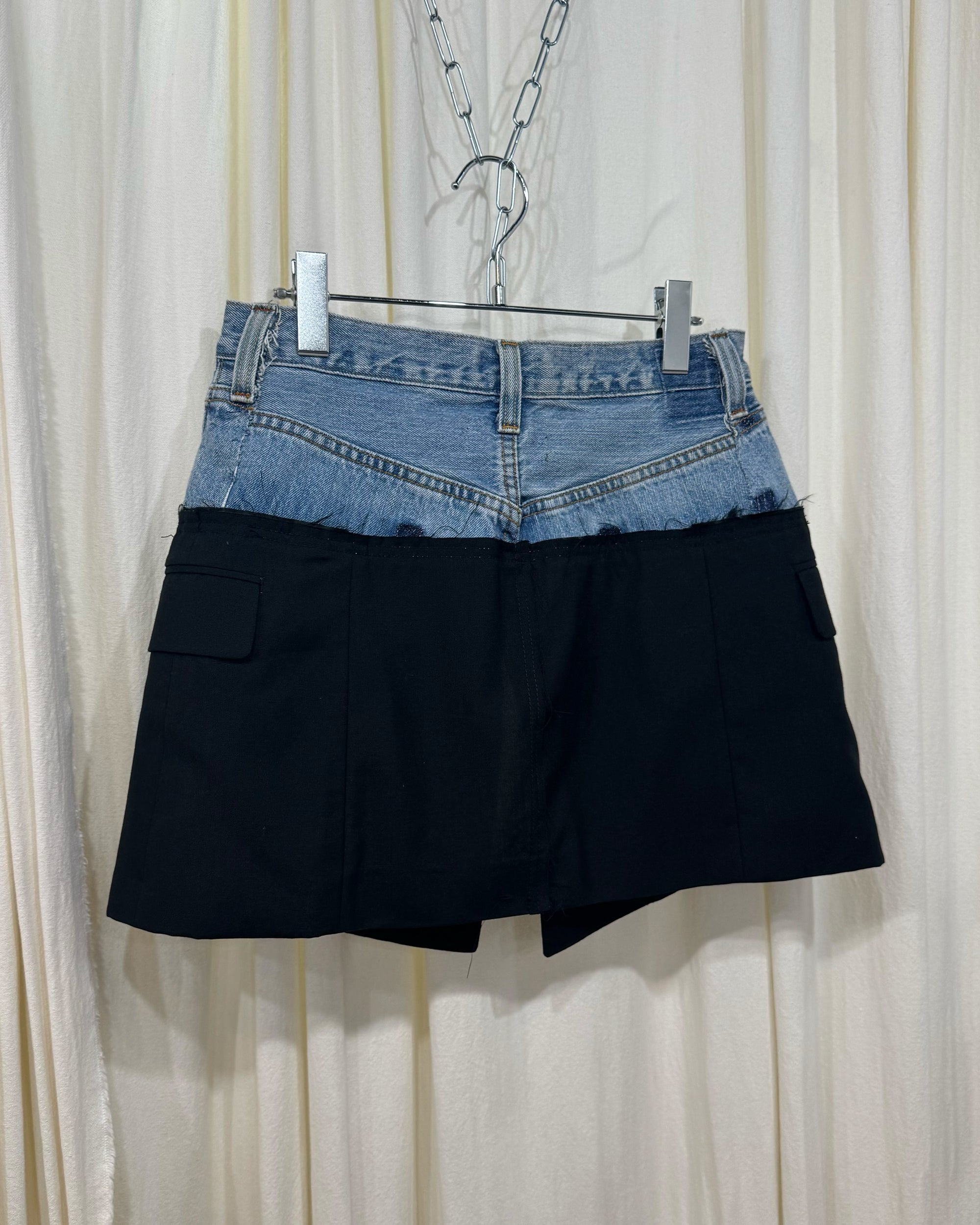 ID26-022-F / fake layered skirt【A】