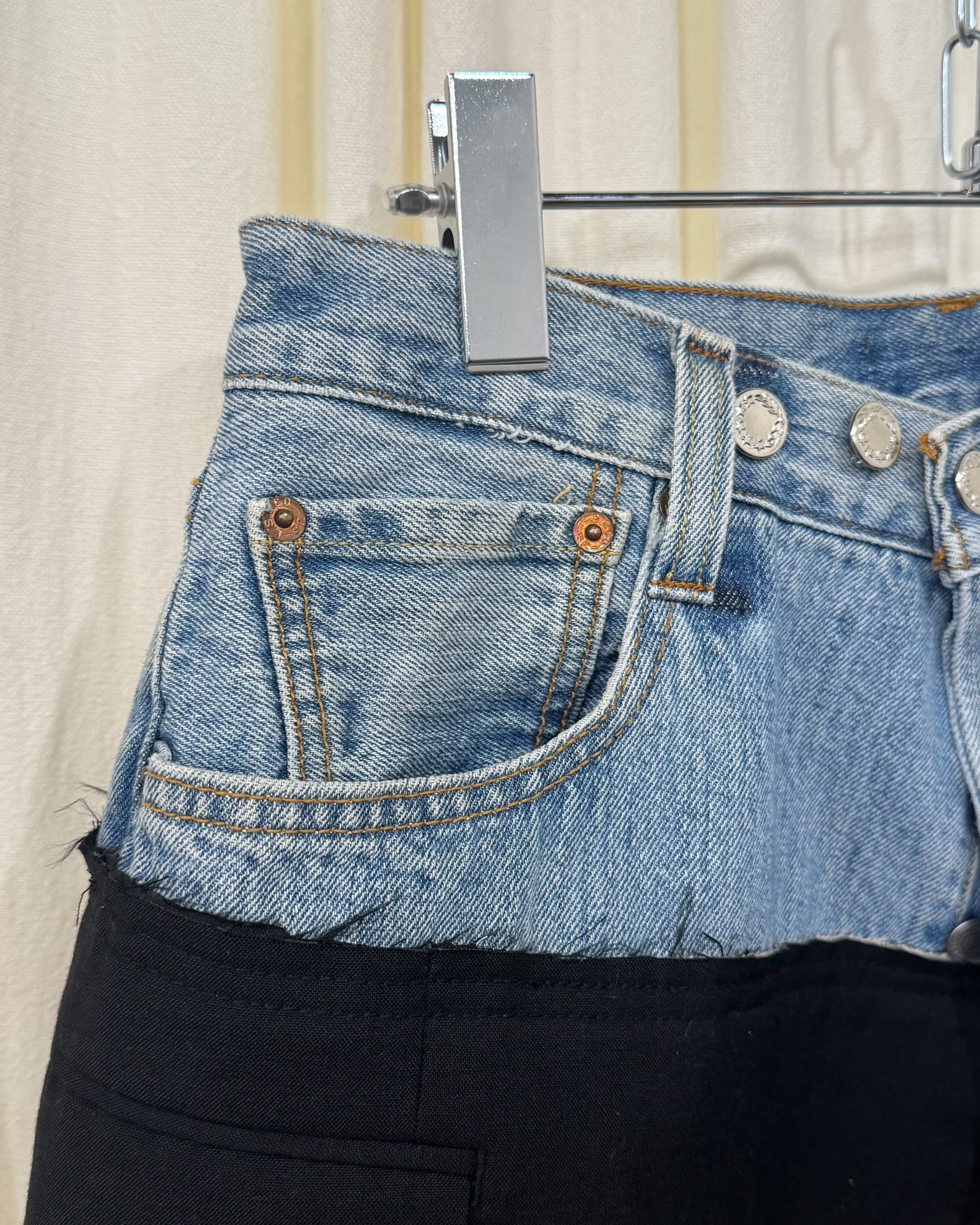 ID26-022-F / fake layered skirt【A】