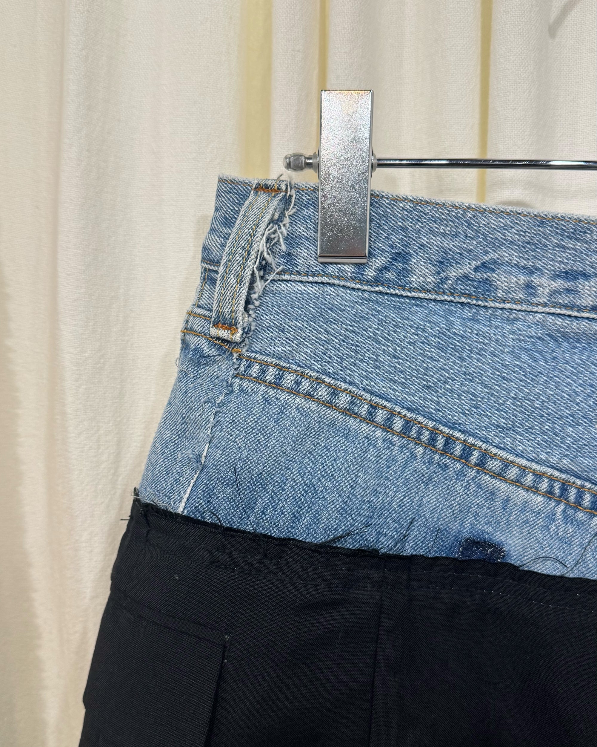 ID26-022-F / fake layered skirt【A】
