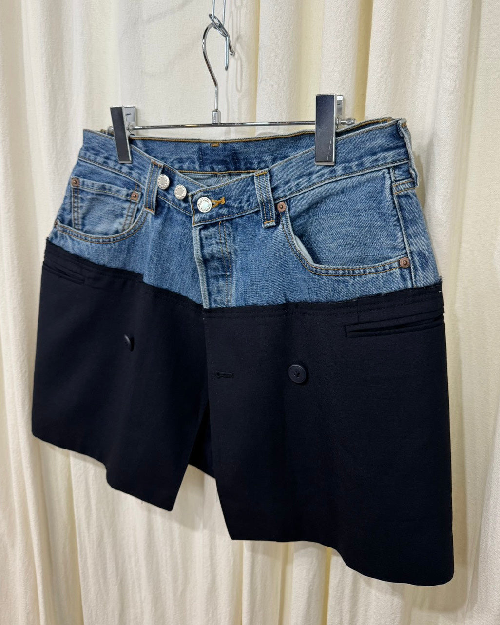 ID26-022-F / fake layered skirt【B】