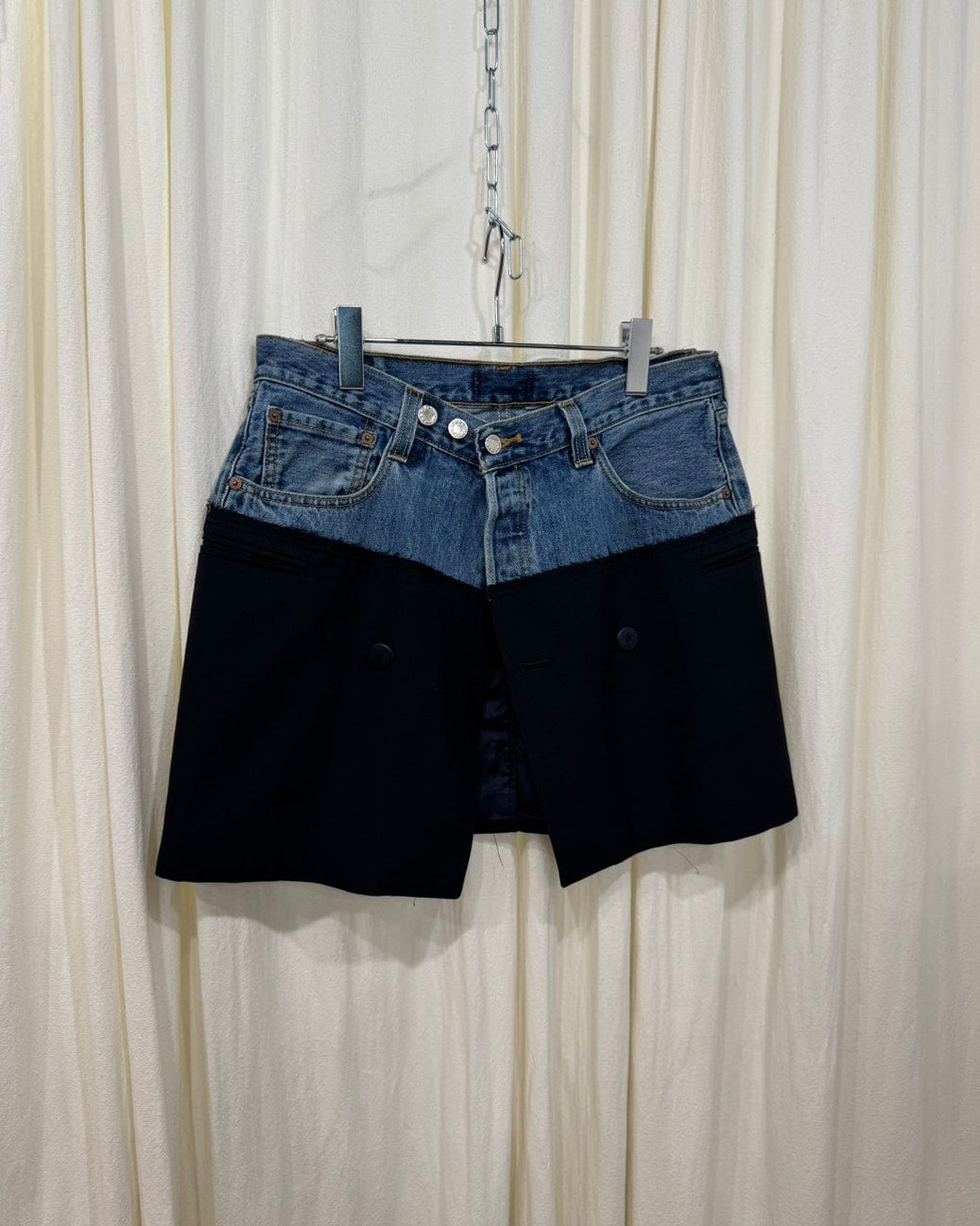 ID26-022-F / fake layered skirt【B】