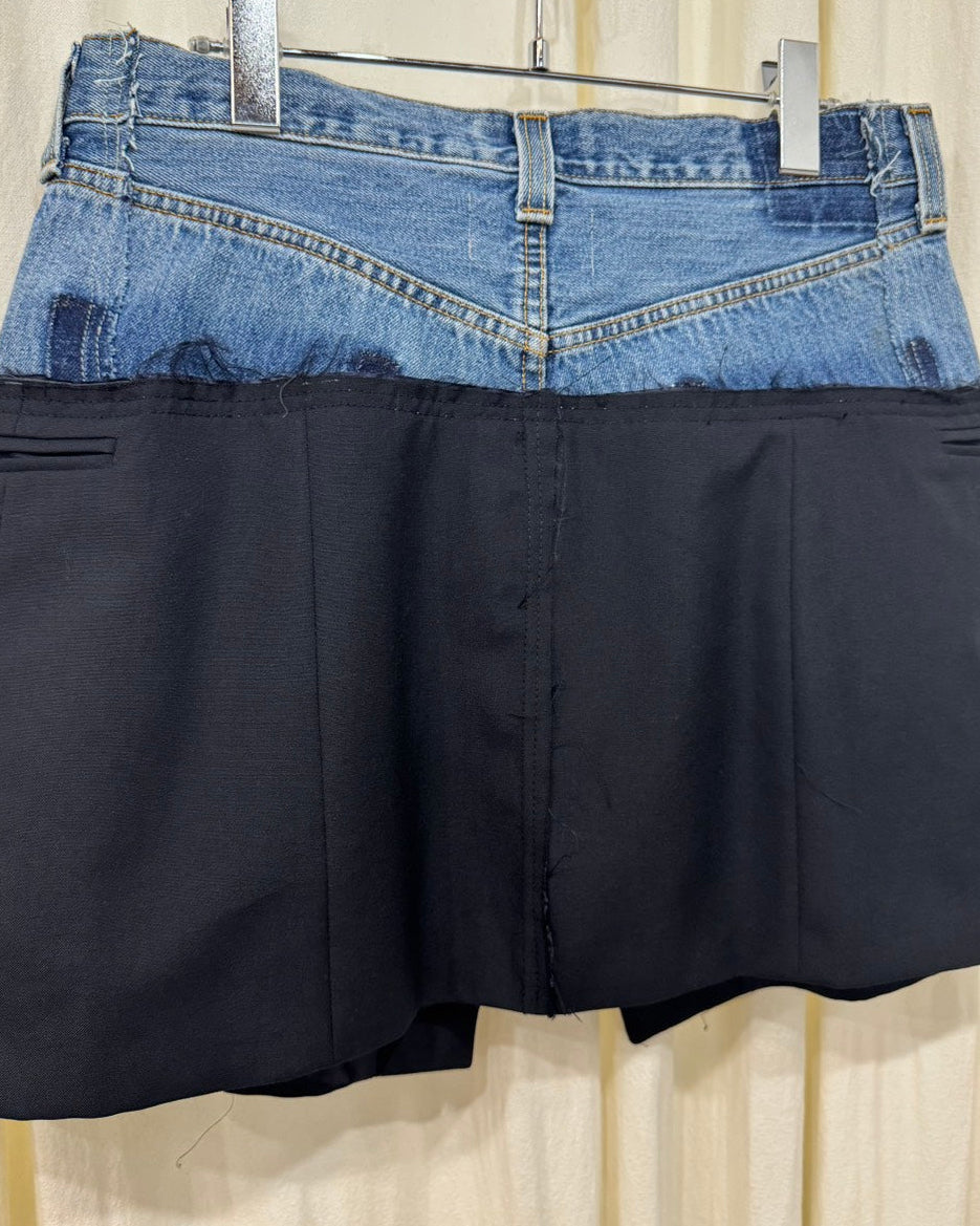 ID26-022-F / fake layered skirt【B】