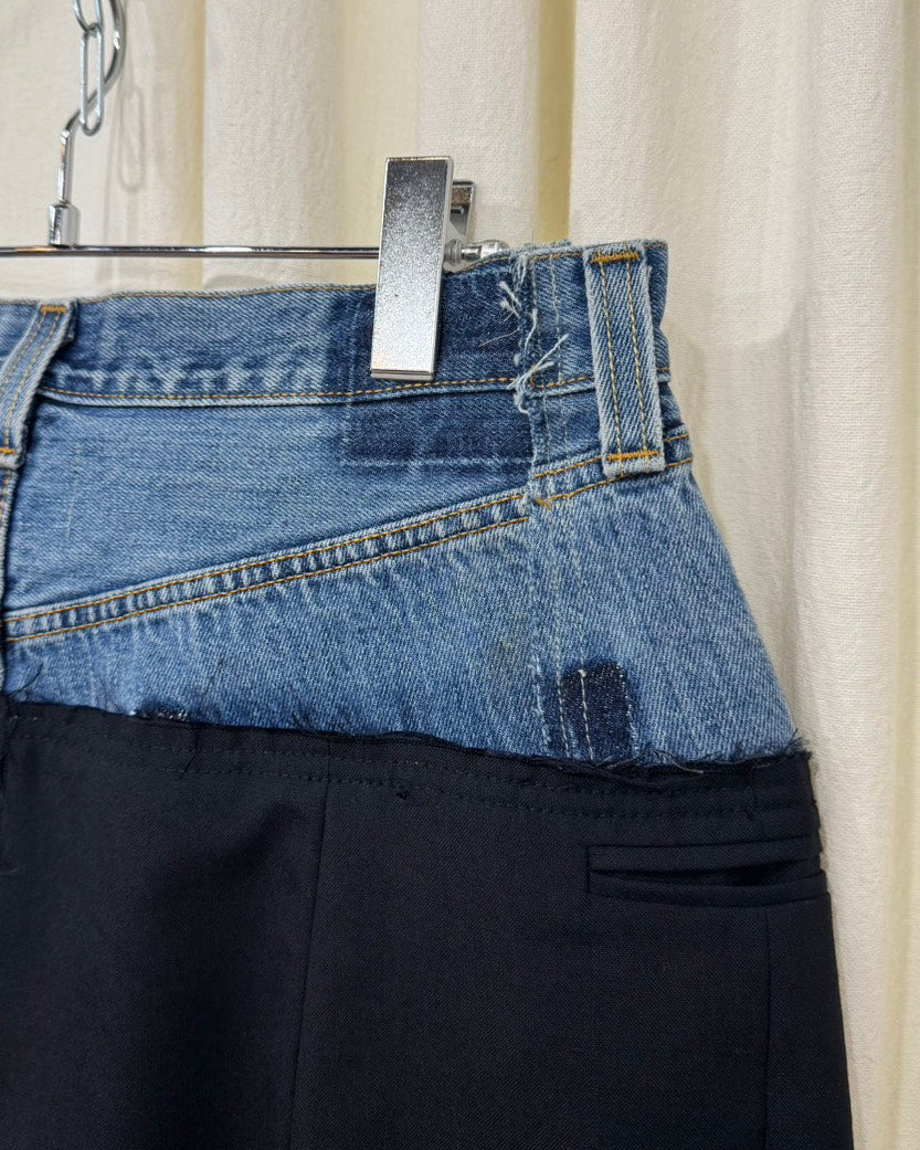 ID26-022-F / fake layered skirt【B】