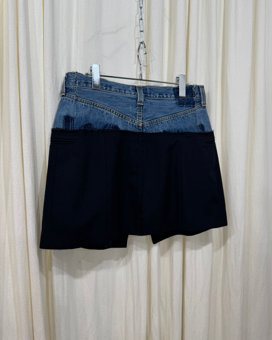 ID26-022-F / fake layered skirt【B】