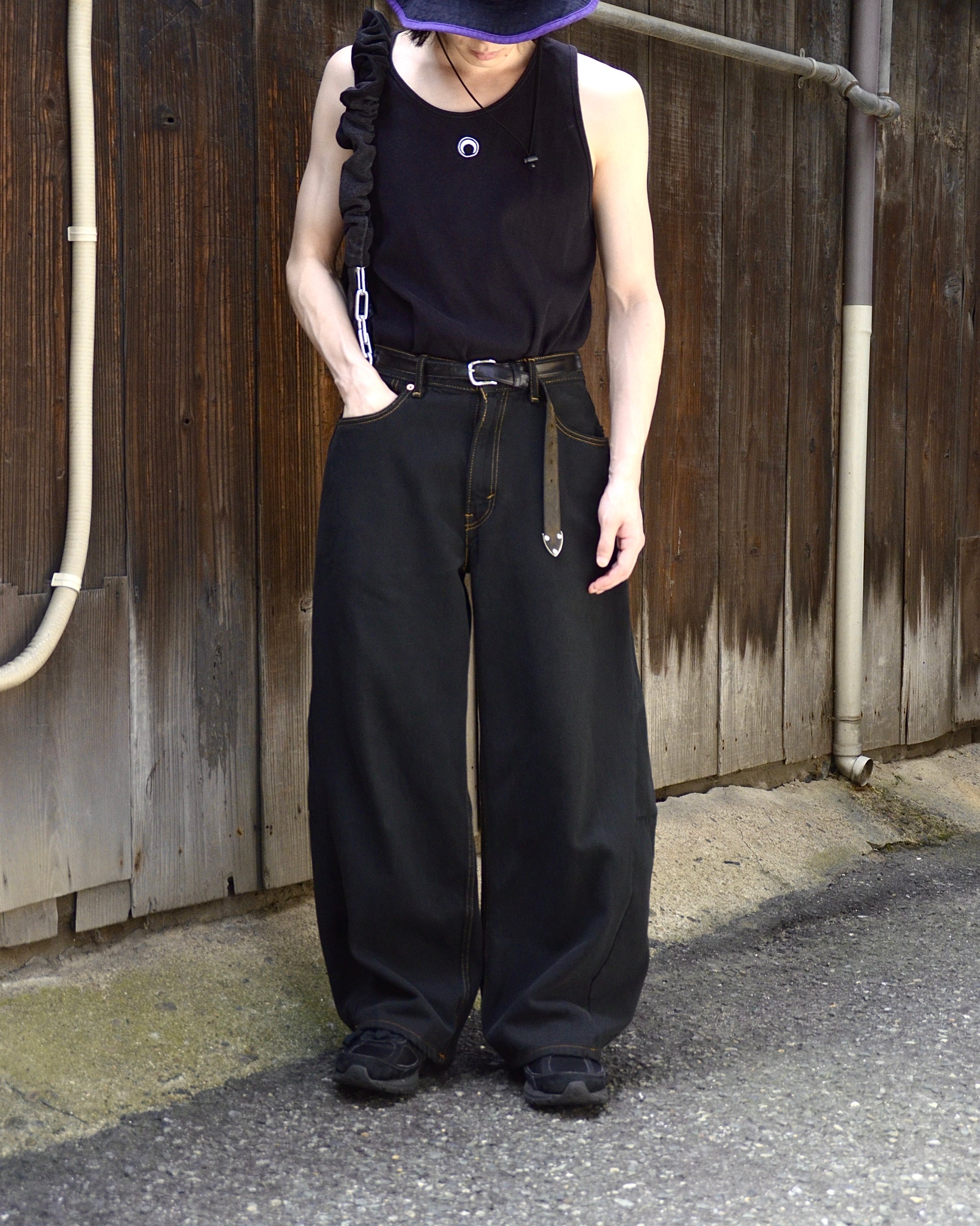 RE-010-22 / curve buggy denim over dyed【A】