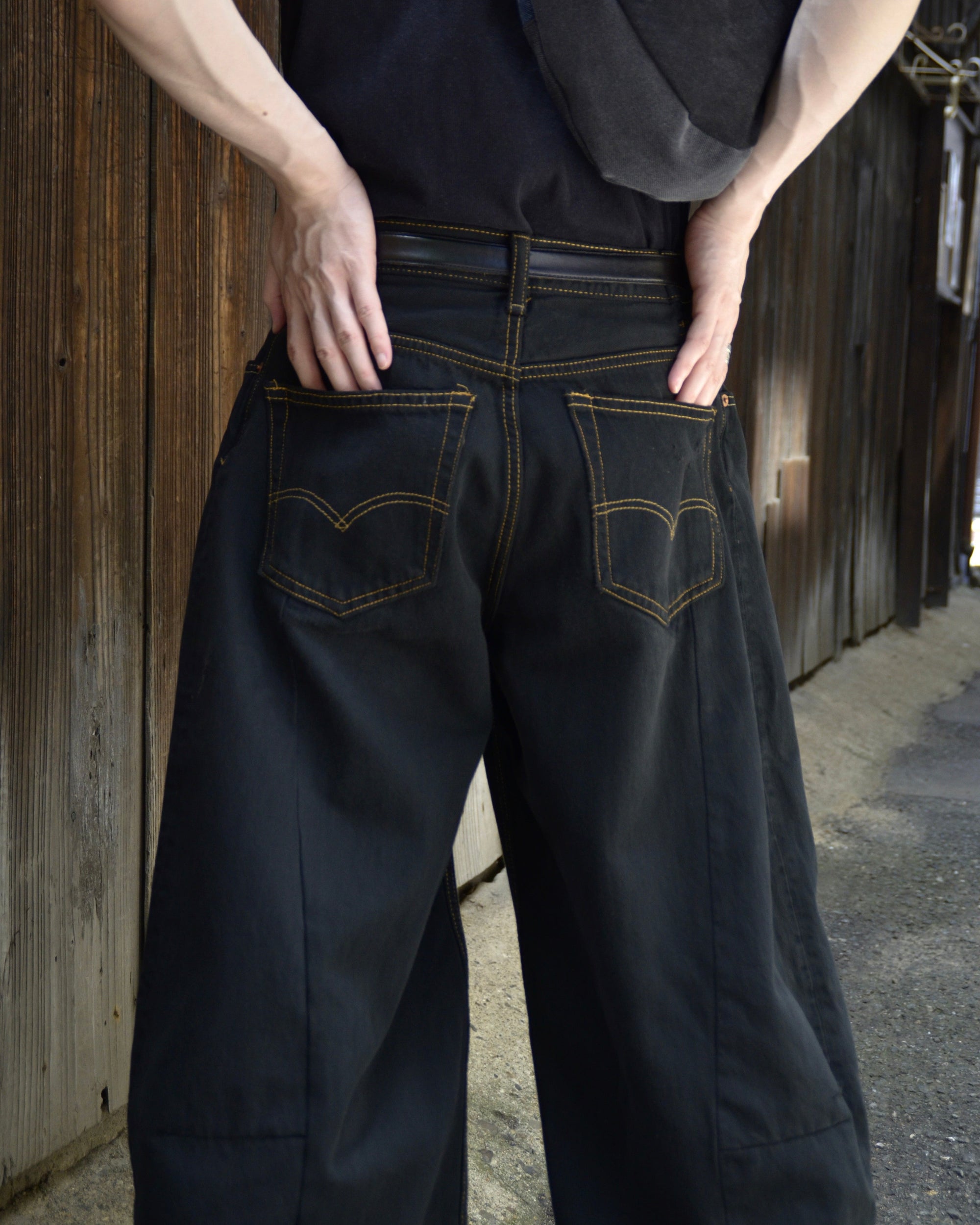 RE-010-22 / curve buggy denim over dyed【A】