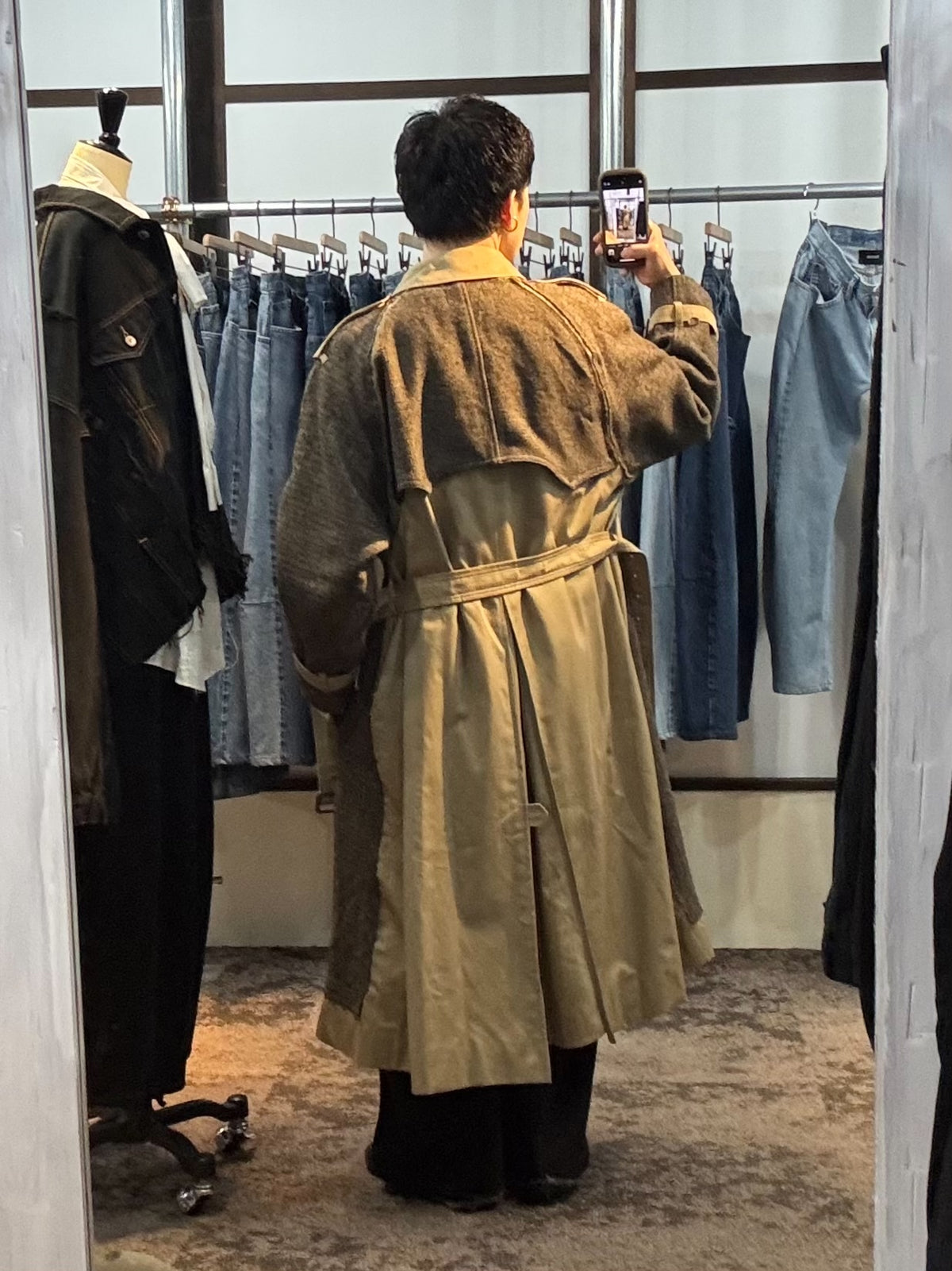 ID26-053-F / fake layered tweed coat【A】