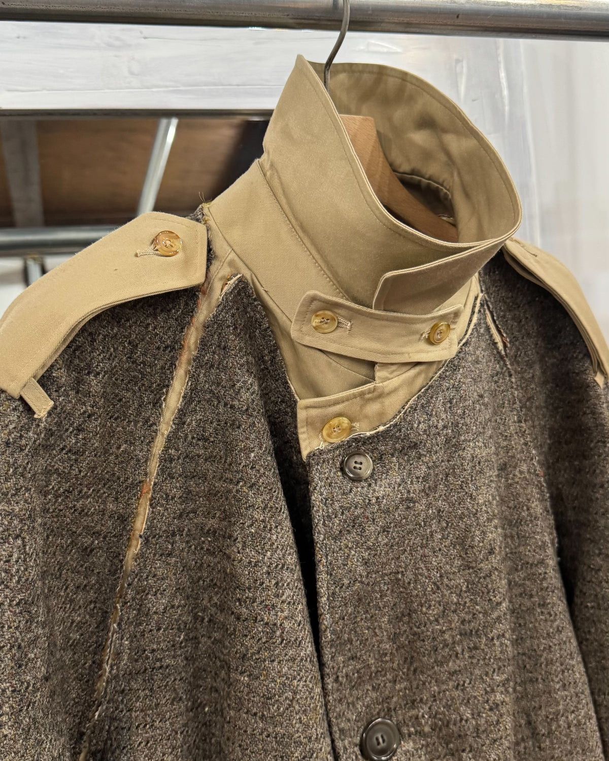 ID26-053-F / fake layered tweed coat【A】