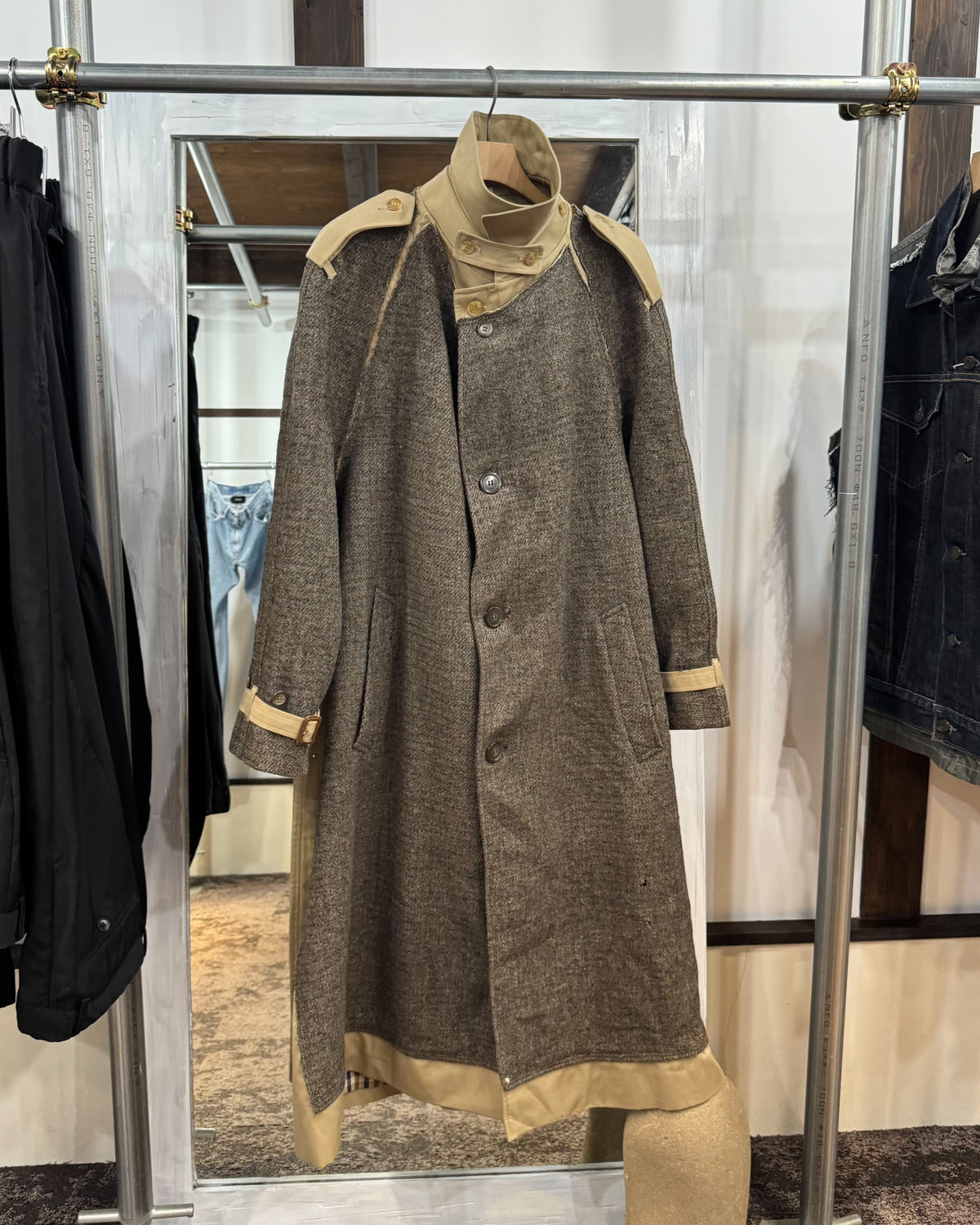 ID26-053-F / fake layered tweed coat【A】