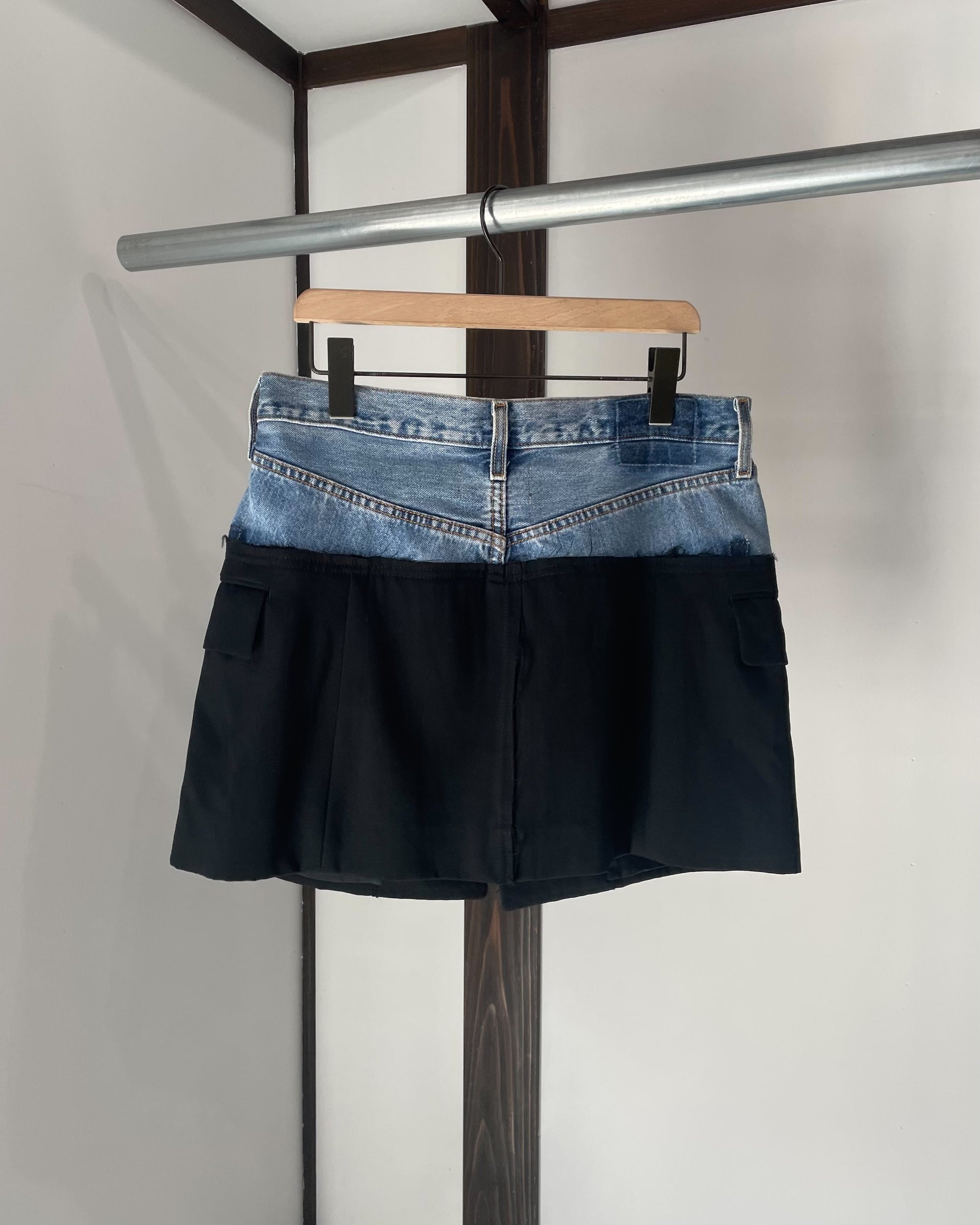 ID26-022-F / fake layered skirt【D】