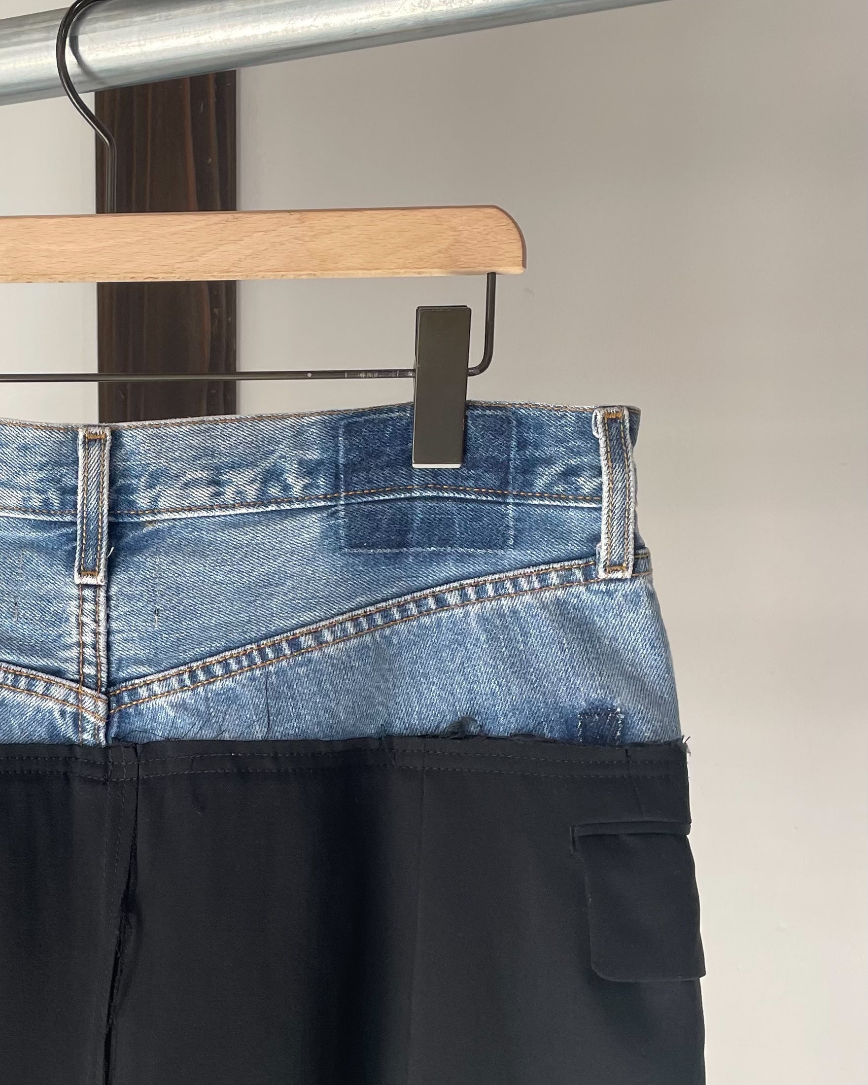 ID26-022-F / fake layered skirt【D】