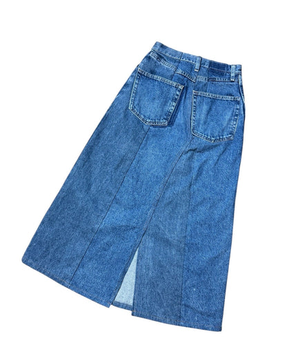 RE-028/asymmetry denim skirt【A】