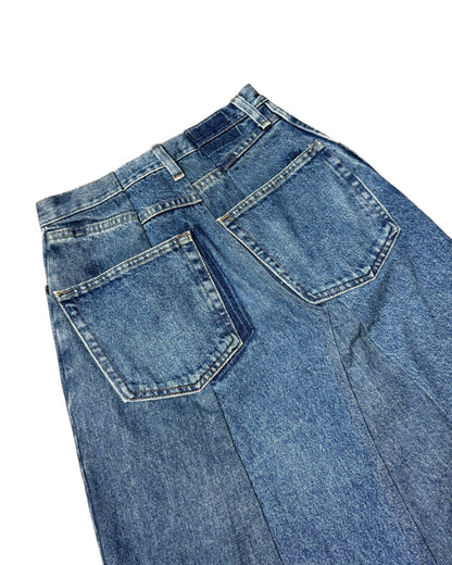 RE-028/asymmetry denim skirt【A】
